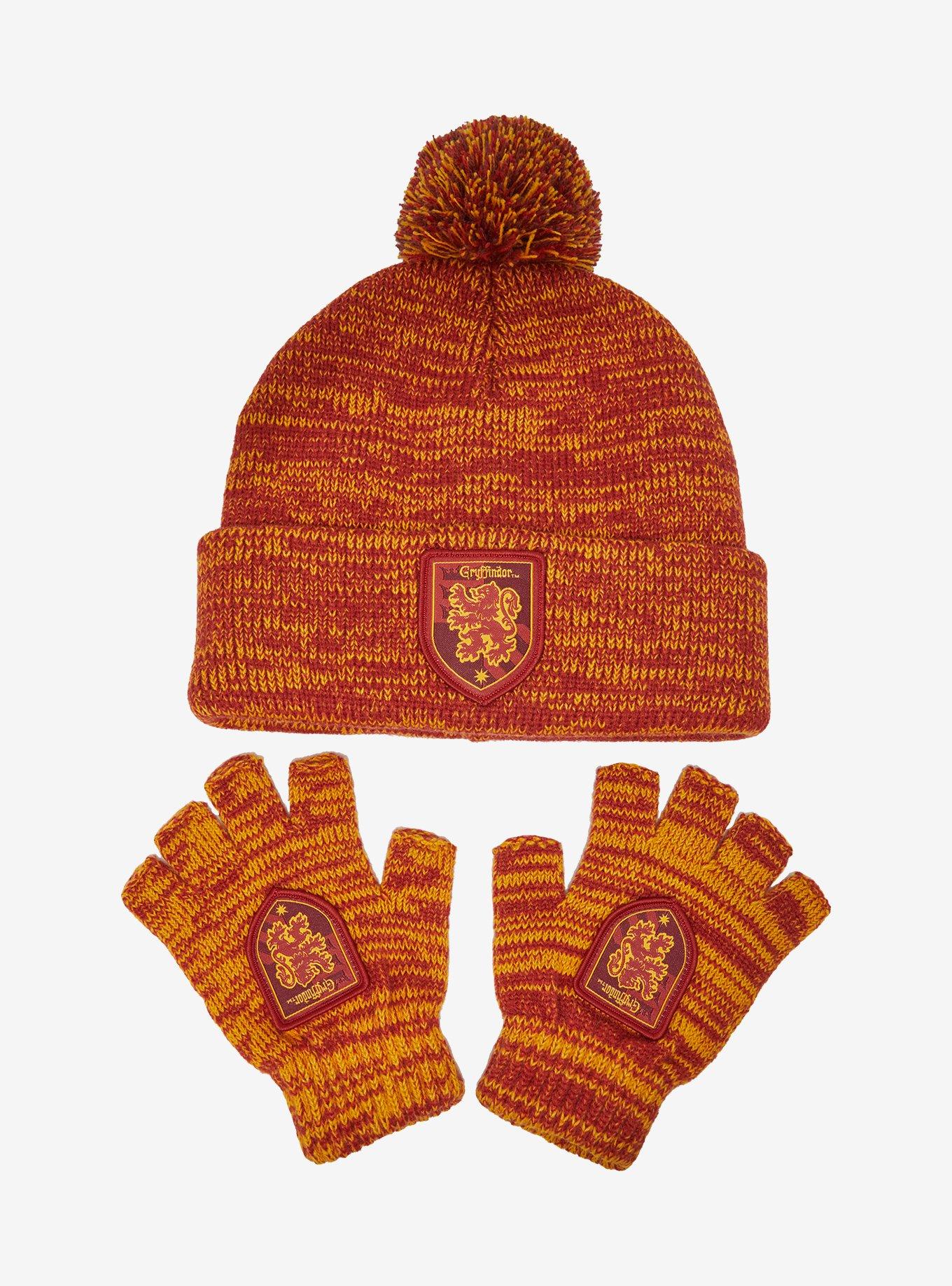 Harry Potter Gryffindor Marled Glove & Beanie Set, , hi-res