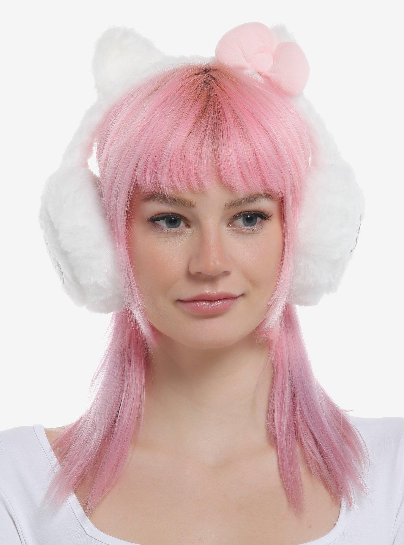 Hello Kitty Fuzzy Earmuffs, , hi-res
