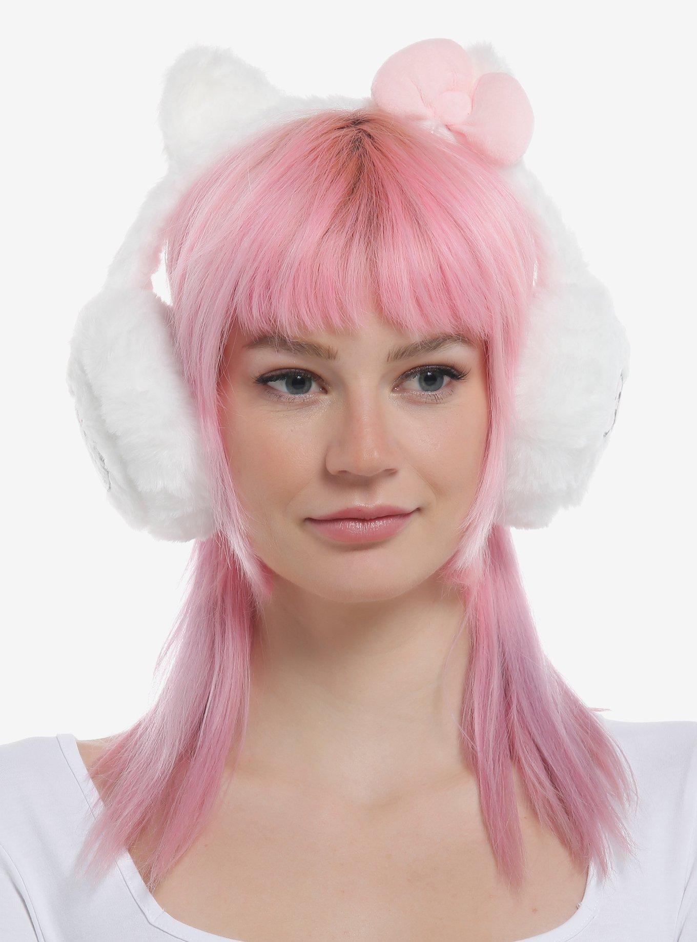 Hello Kitty Fuzzy Earmuffs, , hi-res