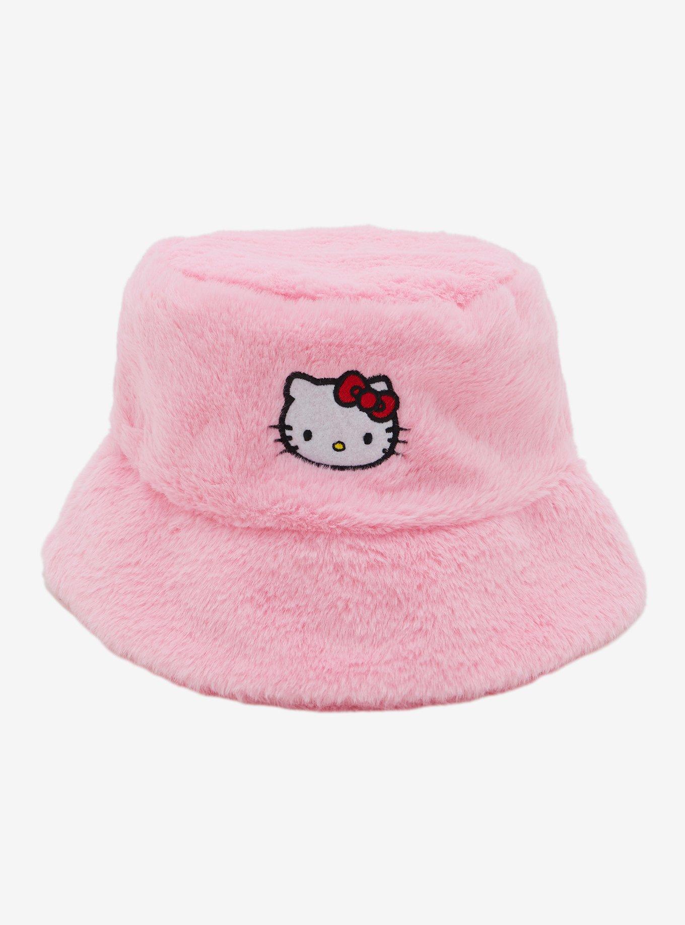 Hello Kitty Fuzzy Bucket Hat, , hi-res