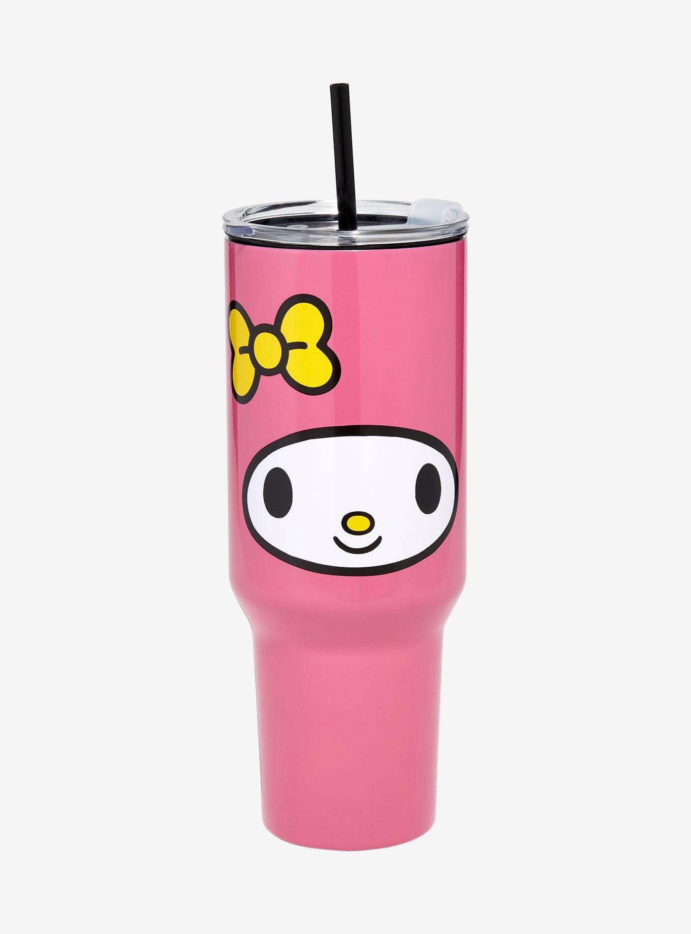 Sanrio My Melody Face Straw Tumbler with Handle