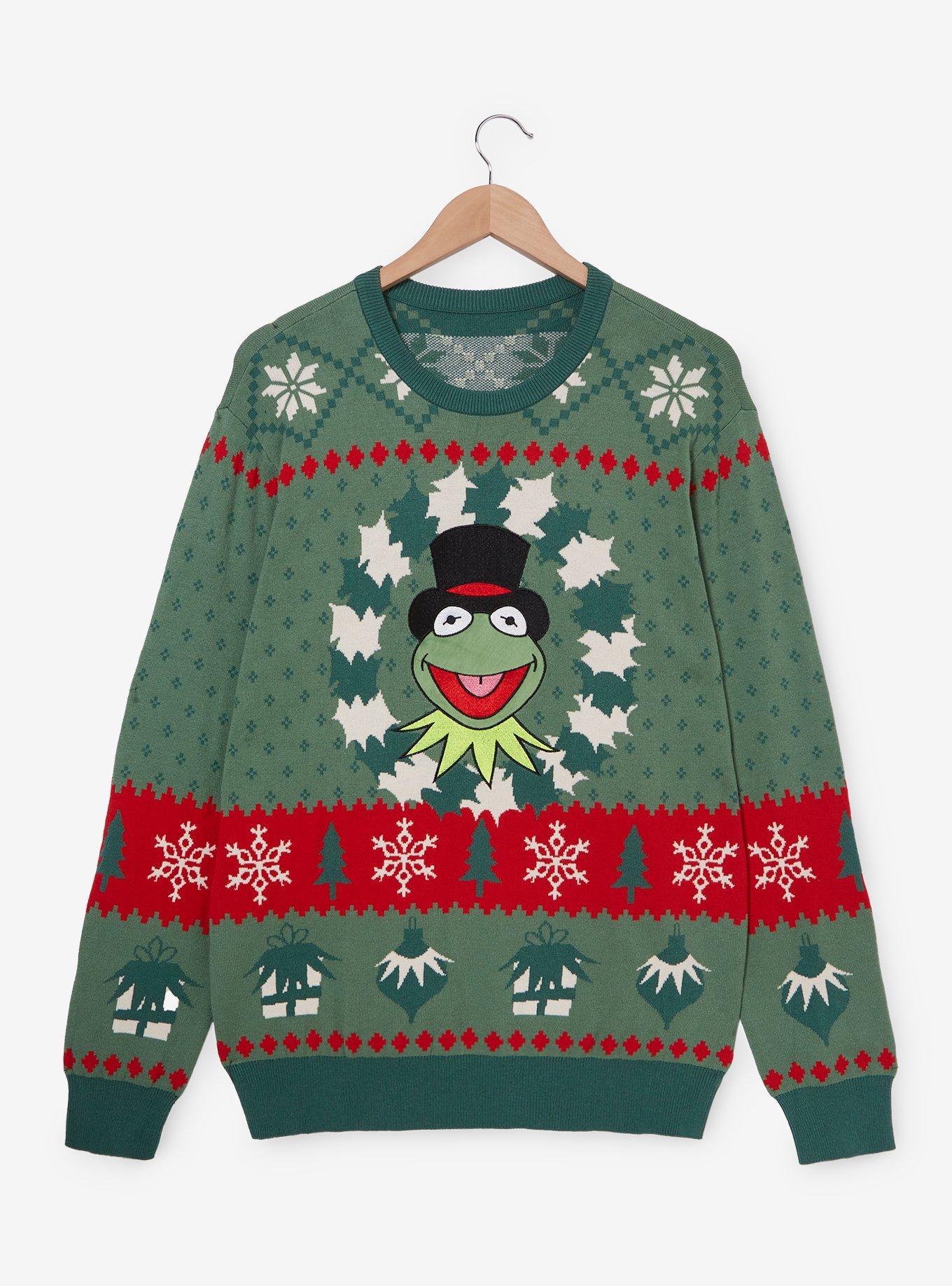 Muppets Kermit Wreath Holiday Sweater - BoxLunch Exclusive, , hi-res