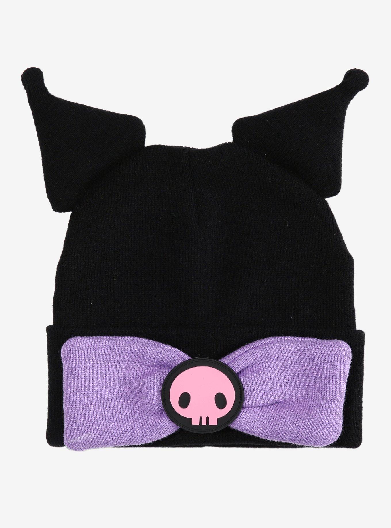 Kuromi Bow 3D Ears Beanie, , hi-res