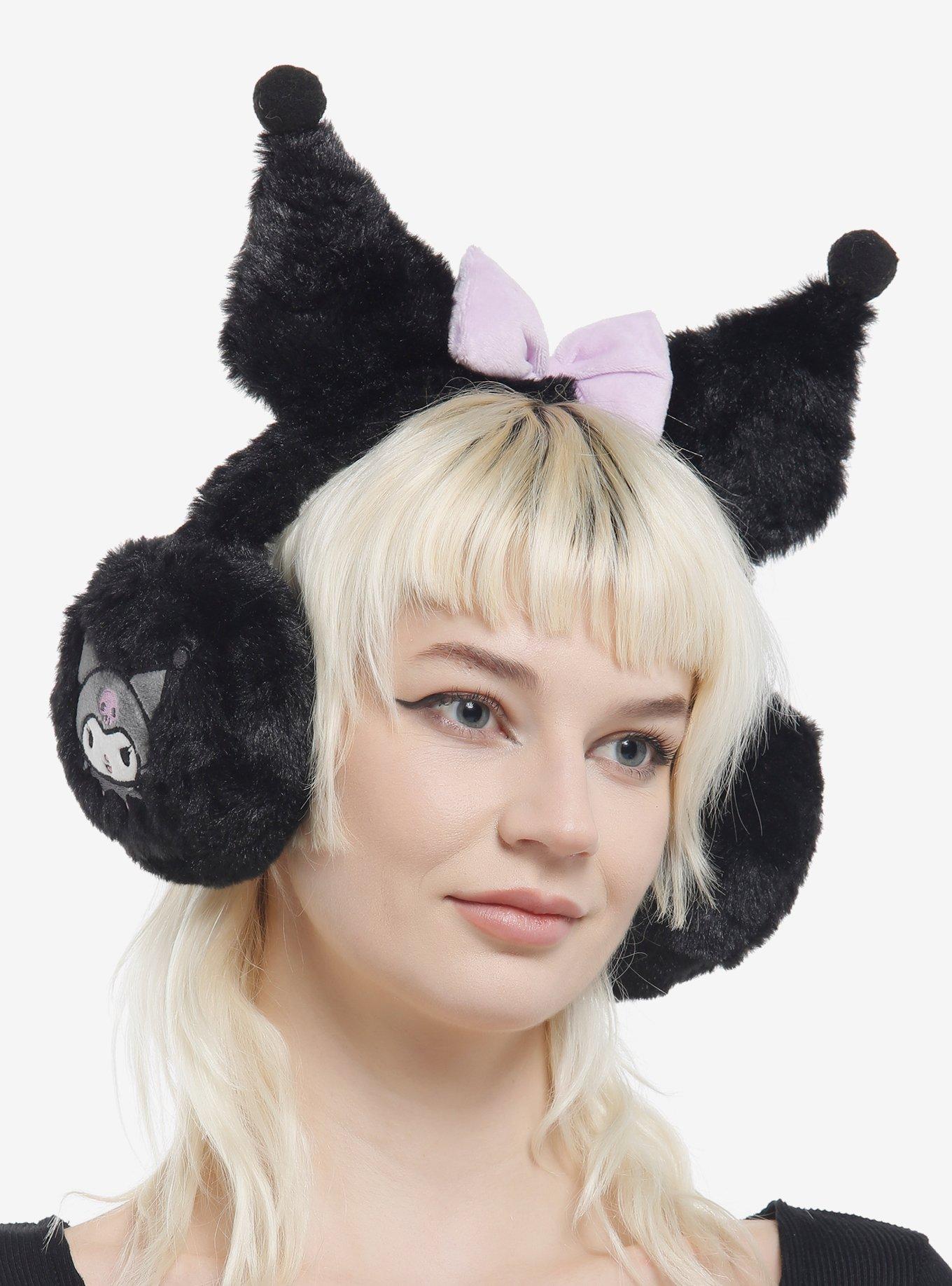 Kuromi Fuzzy Earmuffs, , hi-res