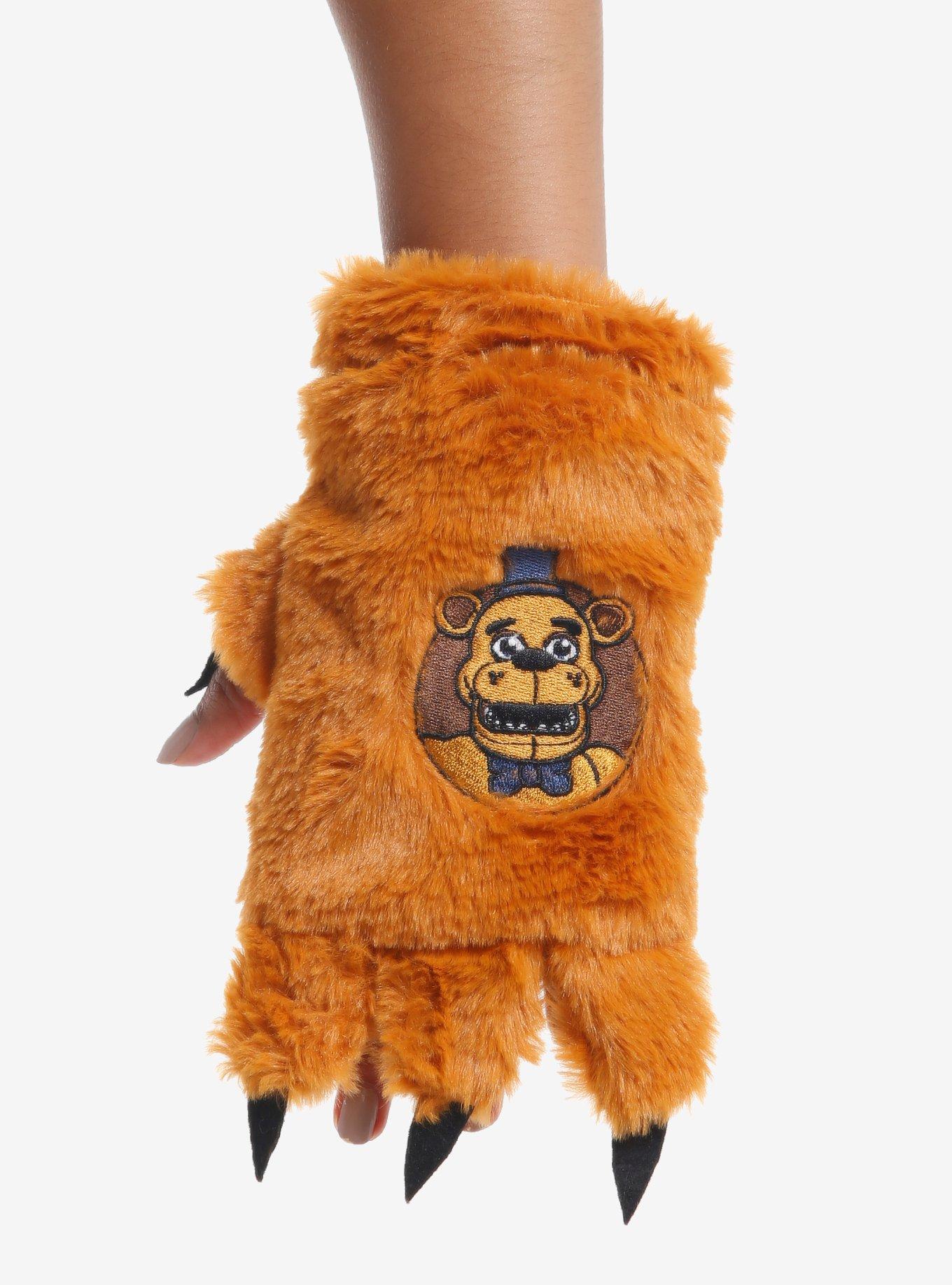 Five Nights At Freddy's Bear Paw Fuzzy Fingerless Gloves, , hi-res
