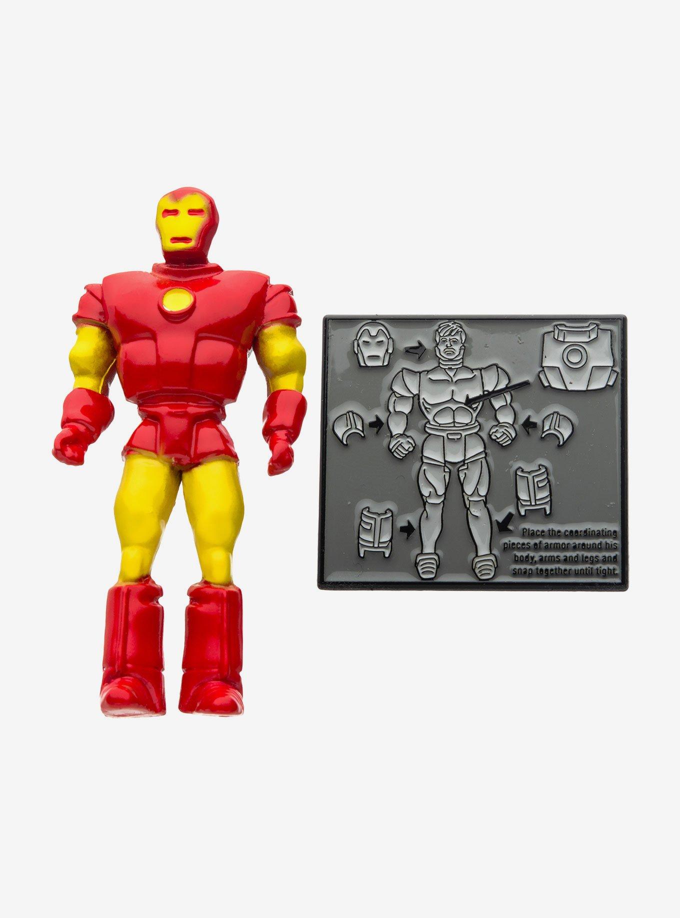 Marvel Iron Man Retro Action Figure 80 Years Enamel Pin Set, , hi-res