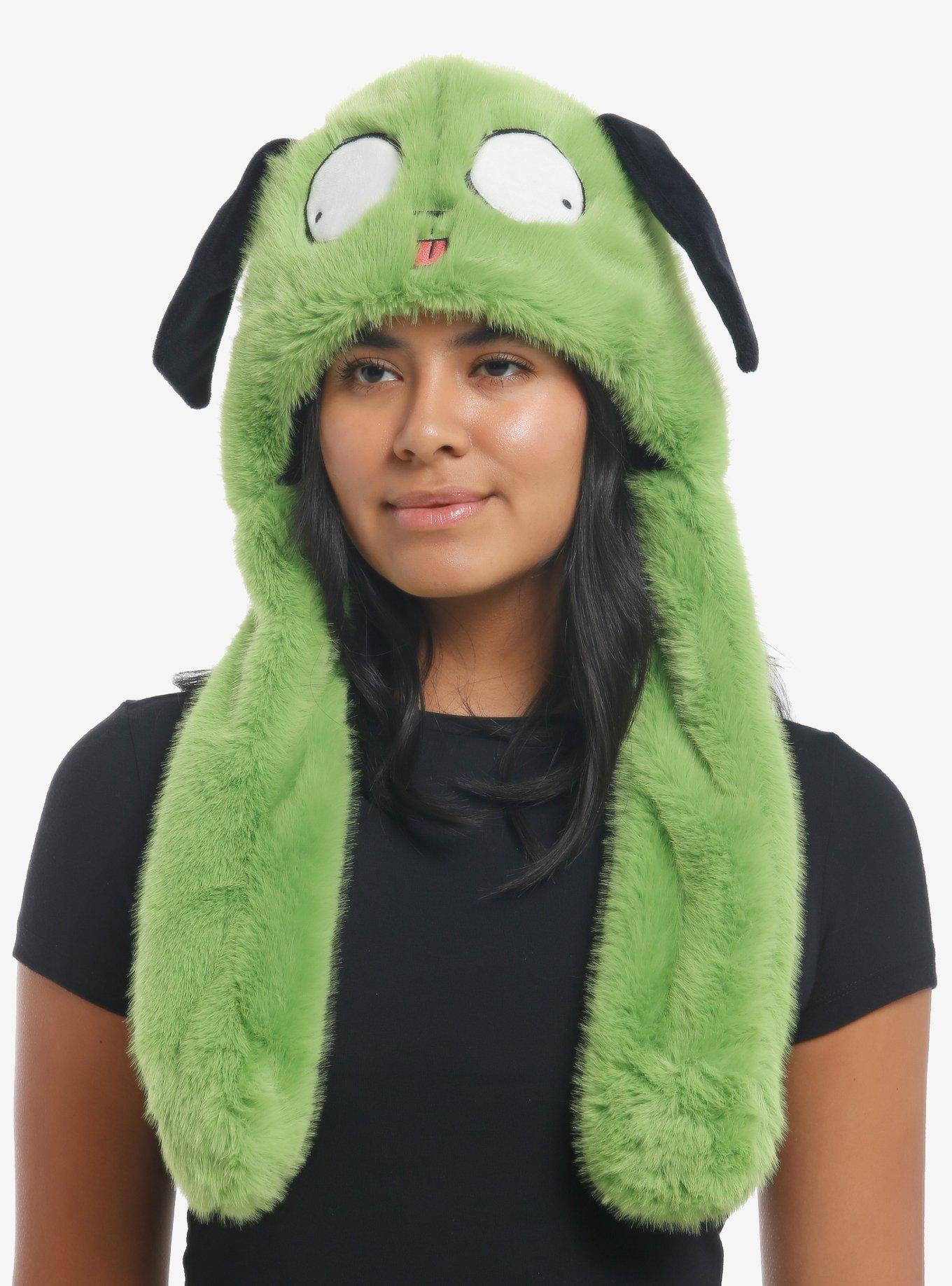 Invader Zim GIR Fuzzy Tassel Beanie With Movable Ears, , hi-res