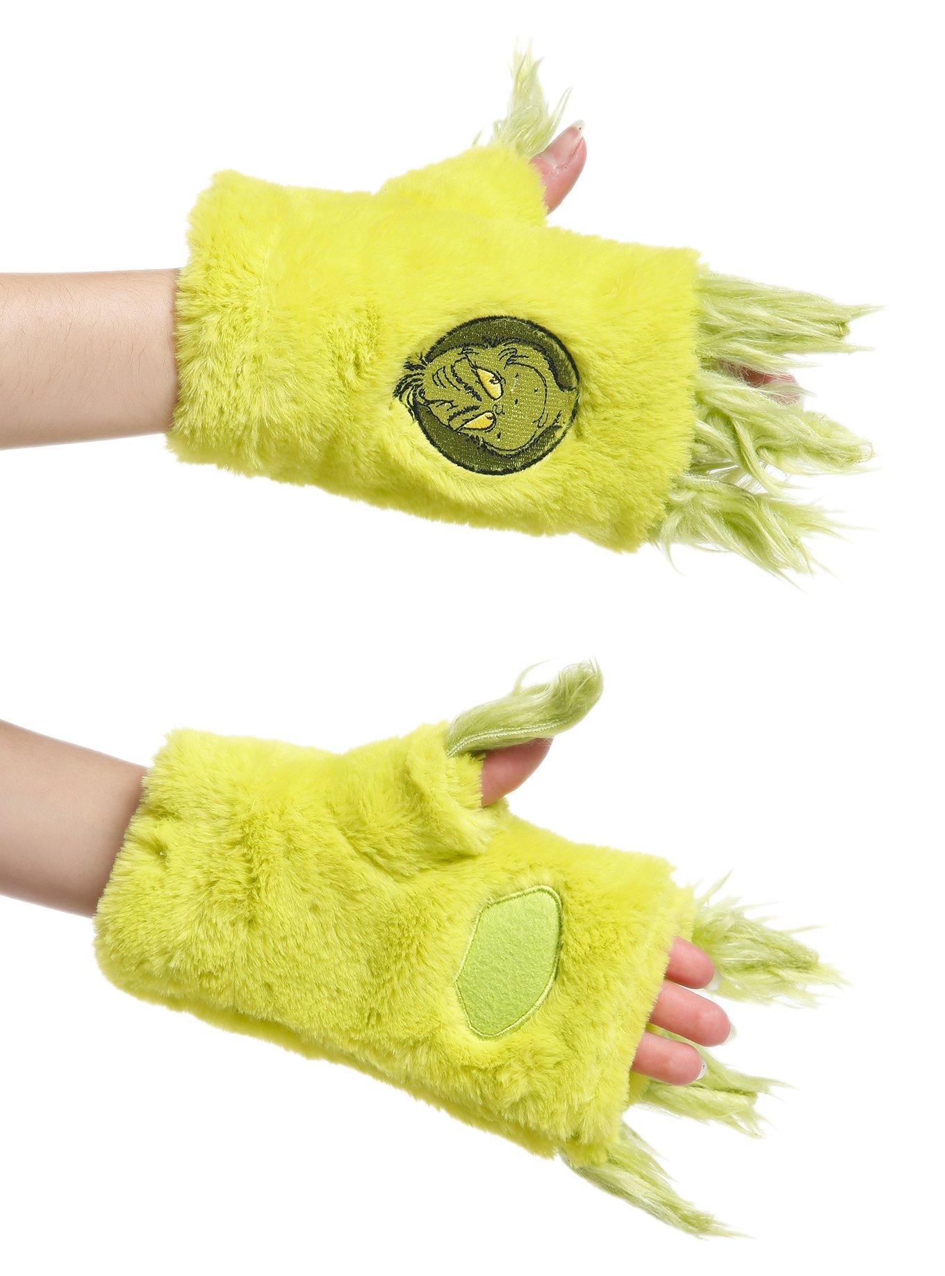 How The Grinch Stole Christmas! Fuzzy Fingerless Gloves, , hi-res