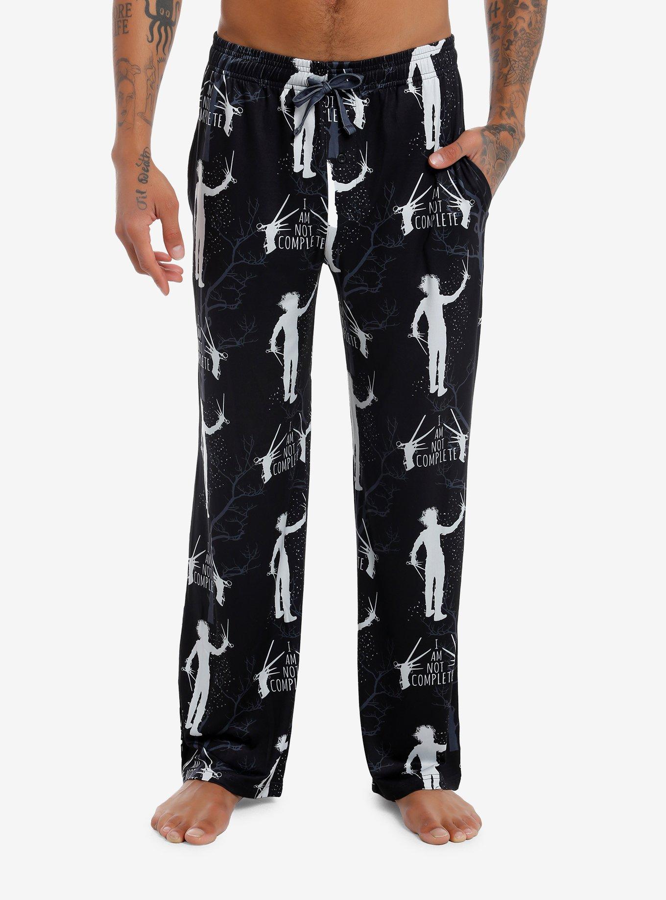 Edward Scissorhands Silhouette Pajama Pants, BLACK, hi-res