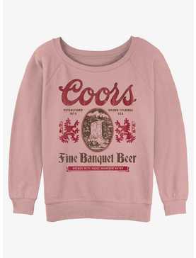 Coors Fine Banquet Beer Logo Womens Slouchy Sweatshirt, , hi-res