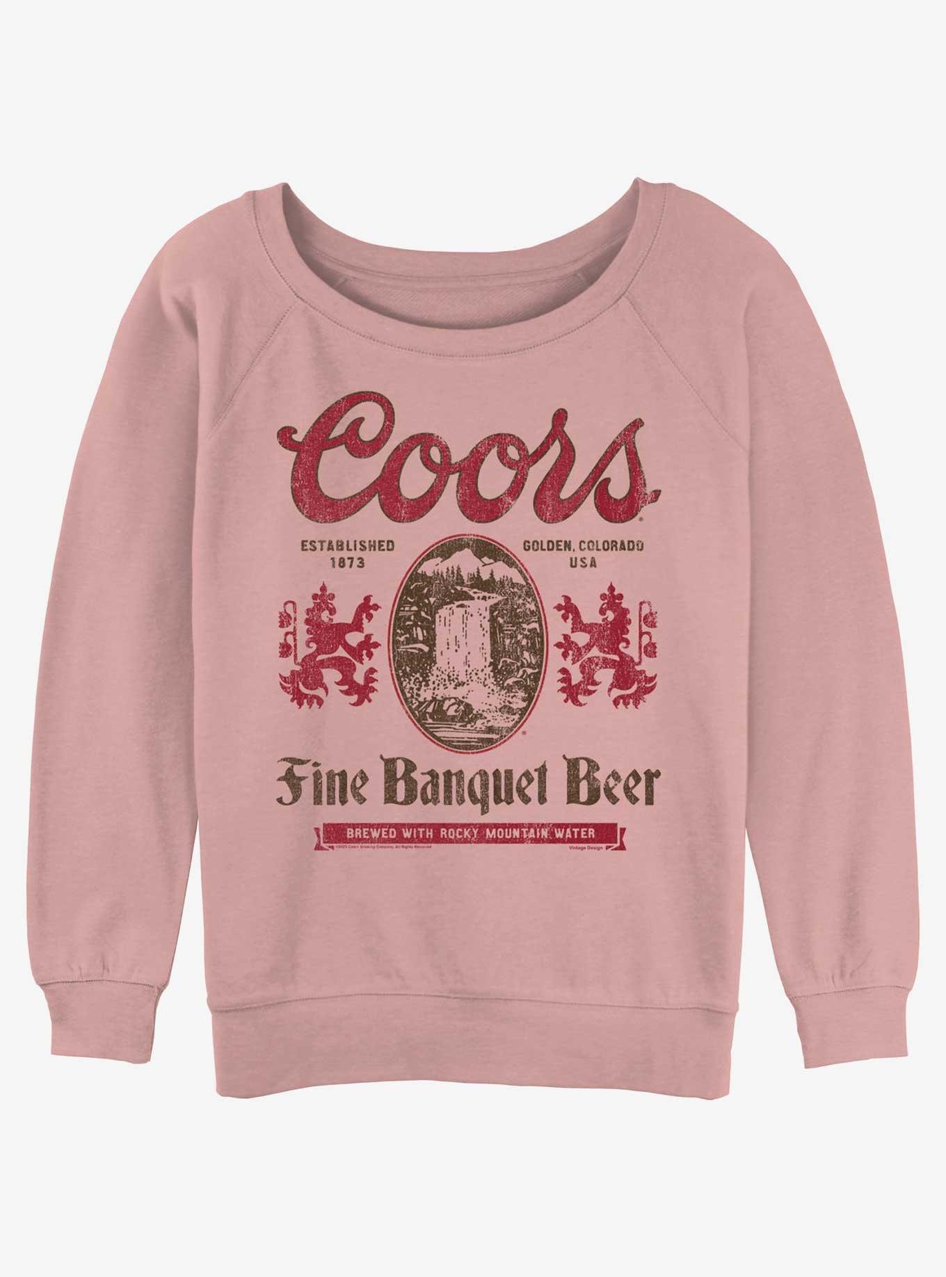 Coors Fine Banquet Beer Logo Womens Slouchy Sweatshirt, , hi-res