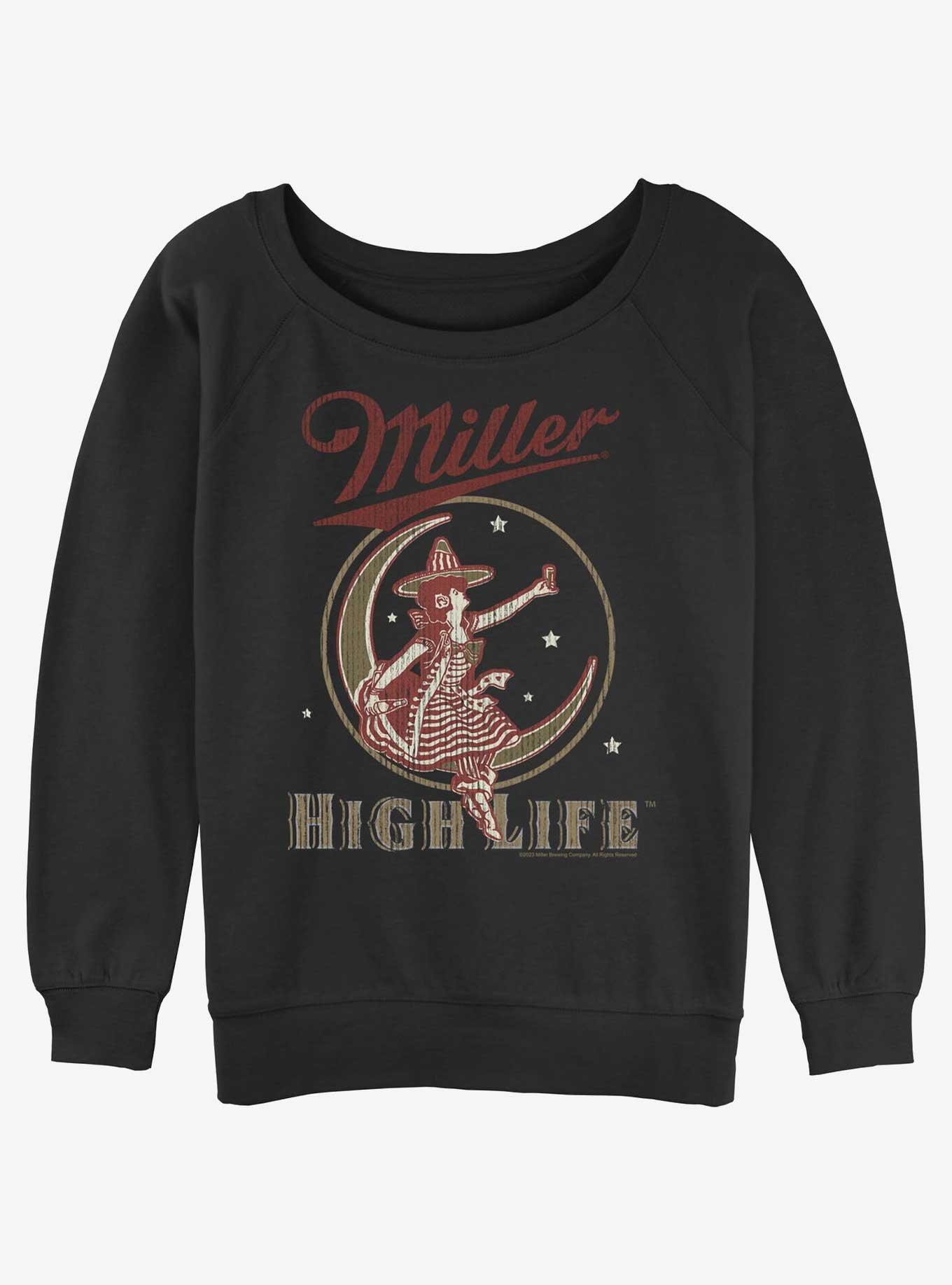 Miller High Life Moon Logo Womens Slouchy Sweatshirt, , hi-res