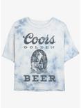 Coors Golden Vintage Beer Logo Tie Dye Crop Girls T-Shirt, WHITEBLUE, hi-res