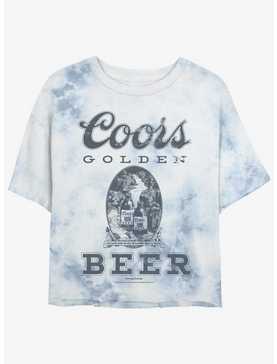Coors Golden Vintage Beer Logo Tie Dye Crop Girls T-Shirt, , hi-res
