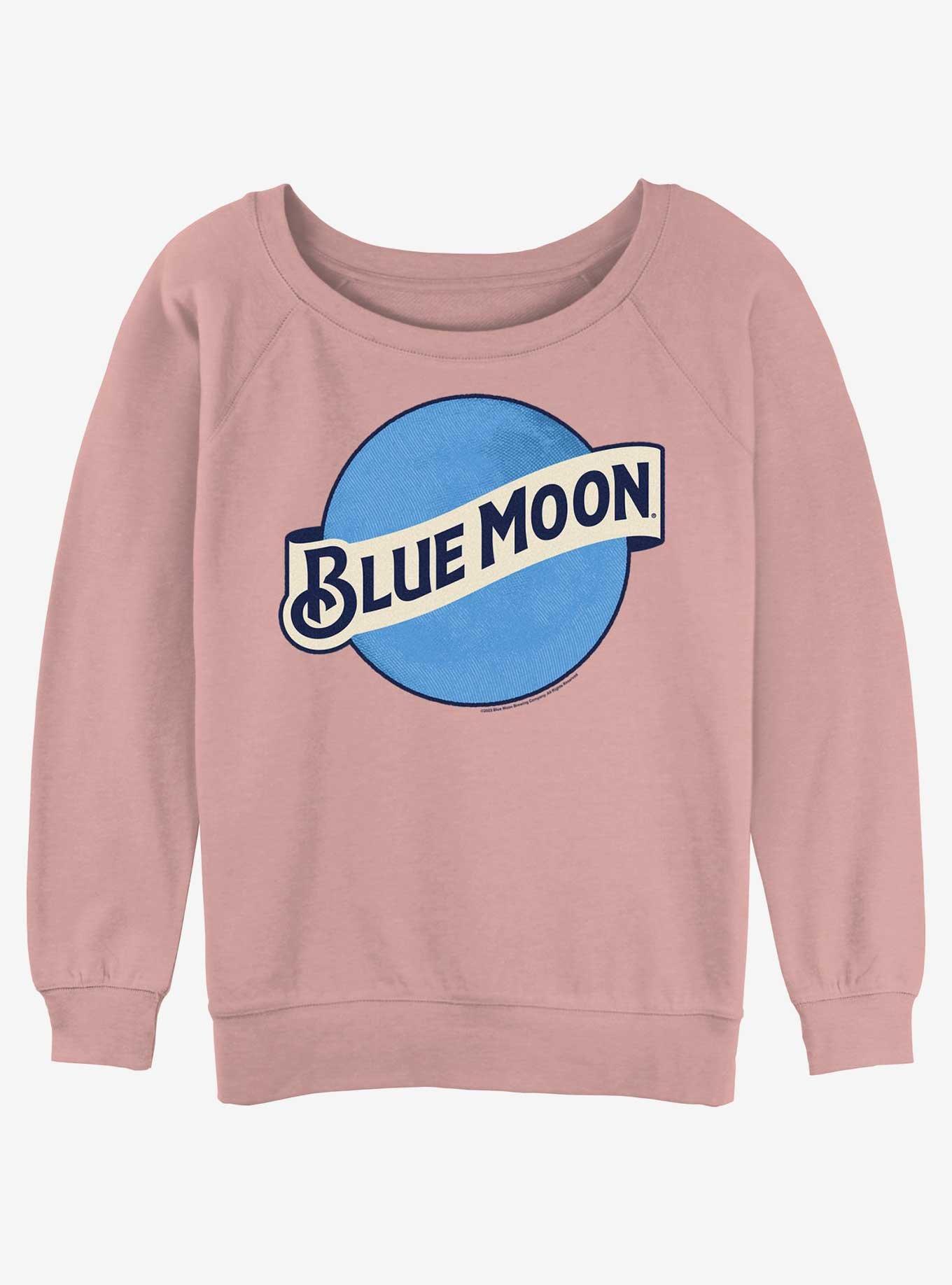 Blue Moon Bright Logo Womens Slouchy Sweatshirt, DESERTPNK, hi-res