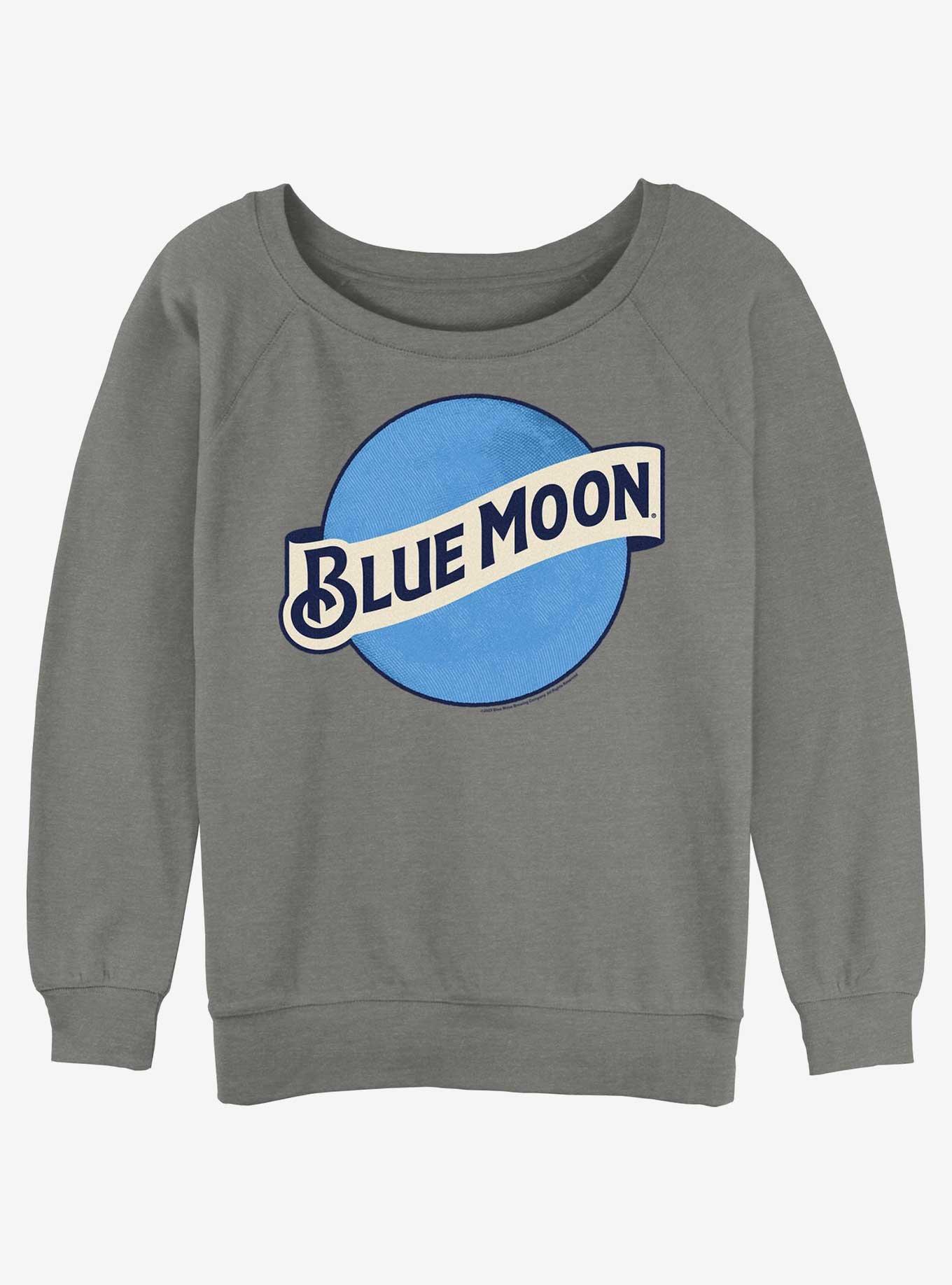 Blue Moon Bright Logo Womens Slouchy Sweatshirt, GRAY HTR, hi-res