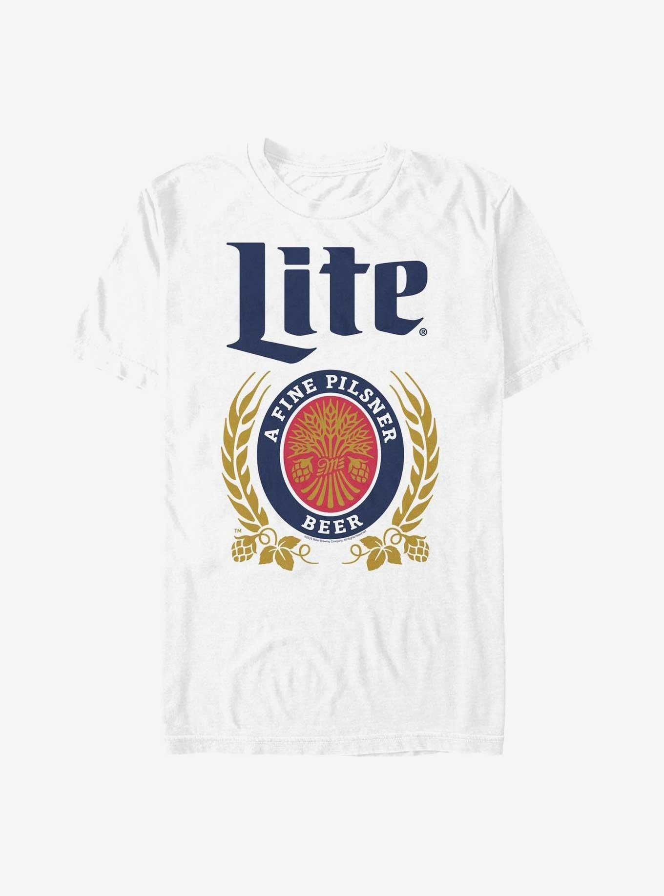 Miller Lite Pilsner Icon Logo T-Shirt, WHITE, hi-res