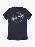 Blue Moon Outline Classic Logo Womens T-Shirt, NAVY, hi-res
