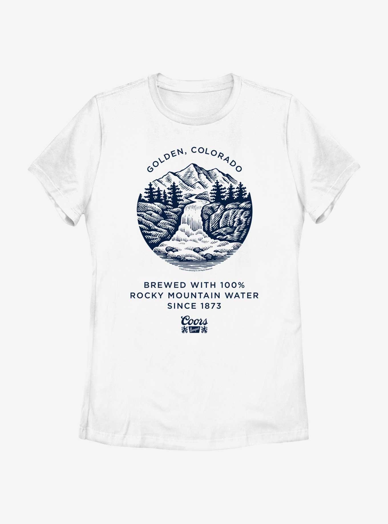 Coors Mountain Brewing Logo Womens T-Shirt, WHITE, hi-res