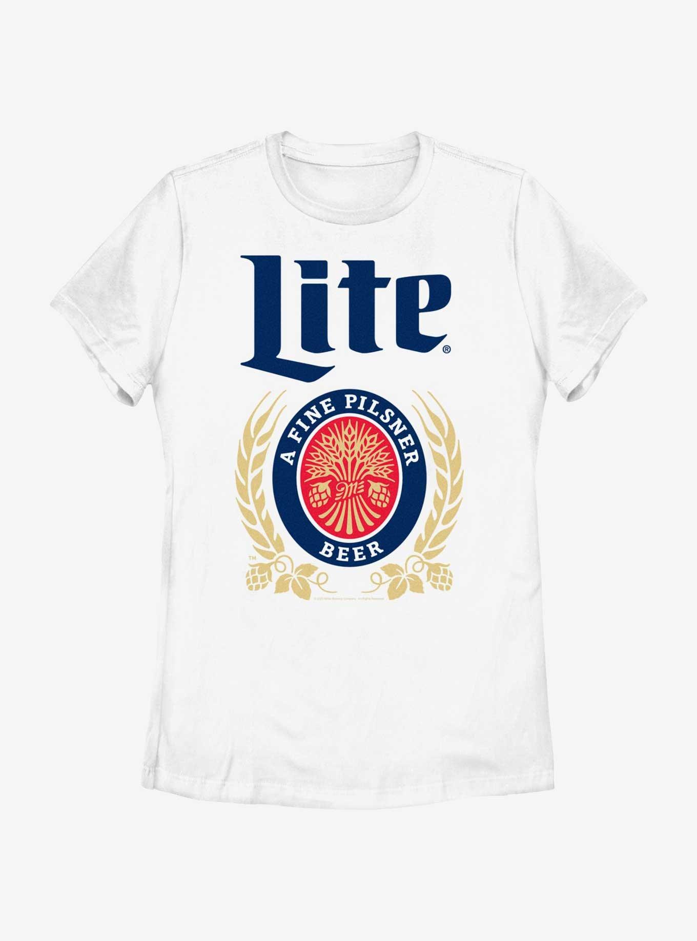 Miller Lite Crest Womens T-Shirt, WHITE, hi-res