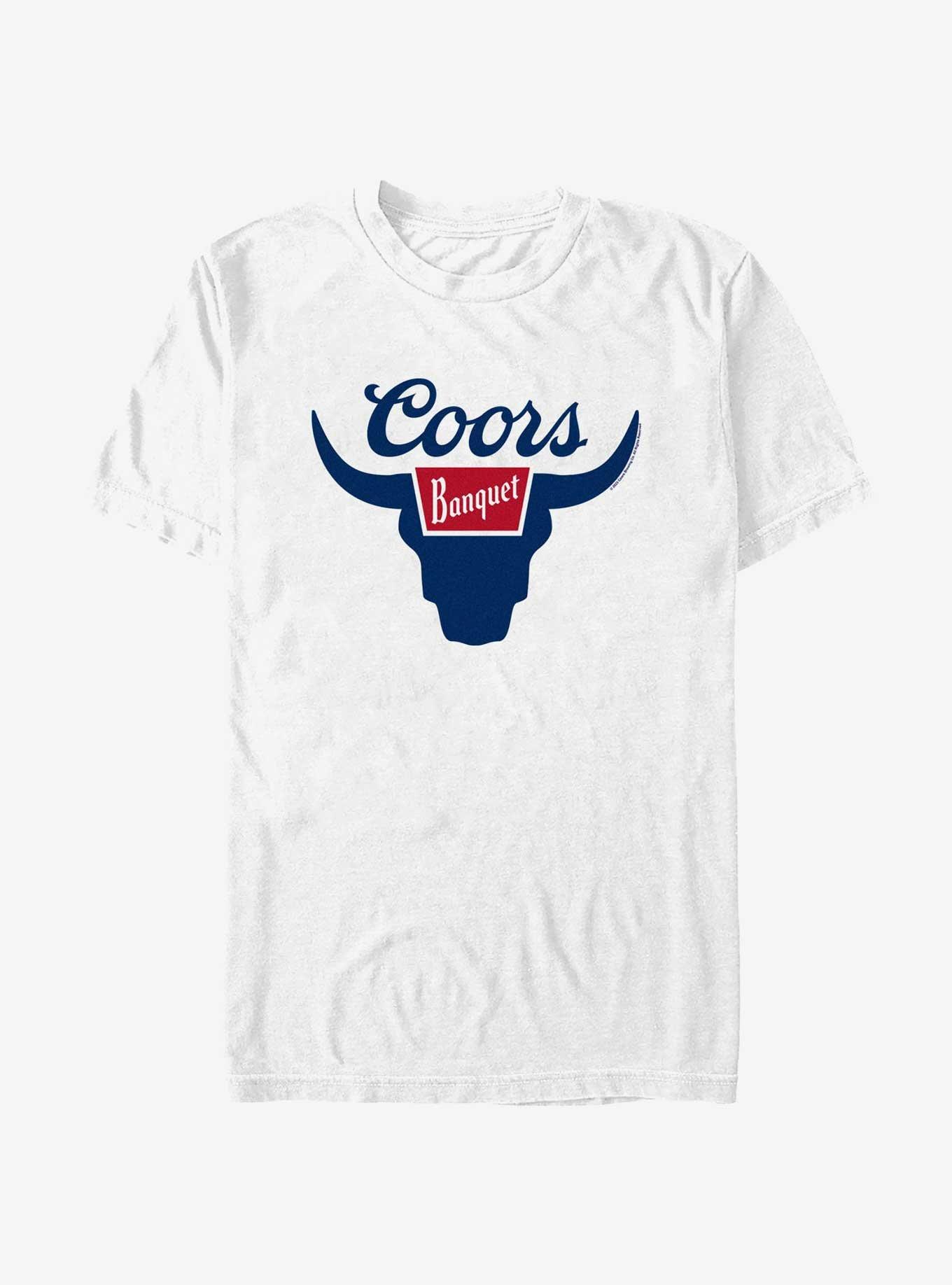 Coors Banquet Bull Logo T-Shirt, WHITE, hi-res