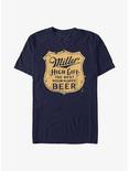 Miller Vintage Shield High Life Logo T-Shirt, NAVY, hi-res
