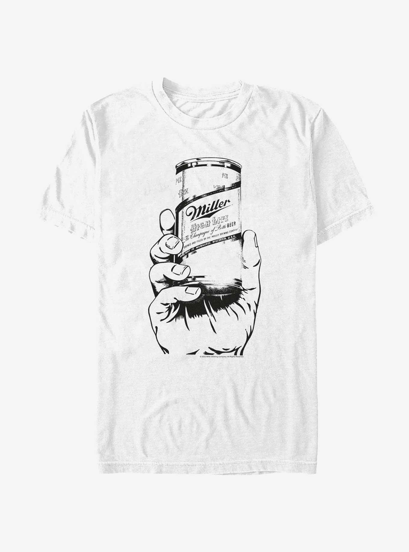 Miller Vintage Can In Hand T-Shirt, WHITE, hi-res