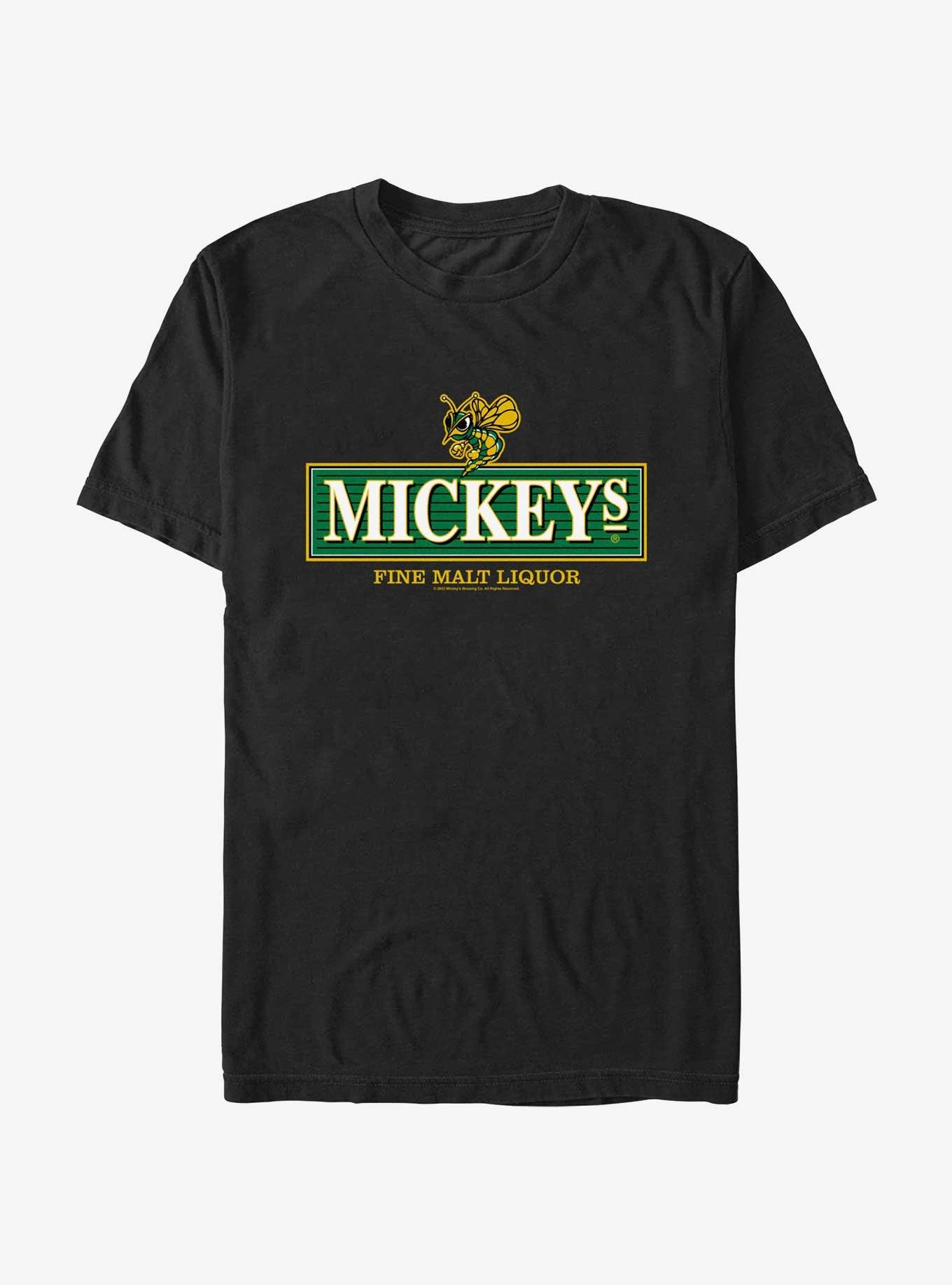 Mickeys Fine Malt Liquor Logo T-Shirt, BLACK, hi-res