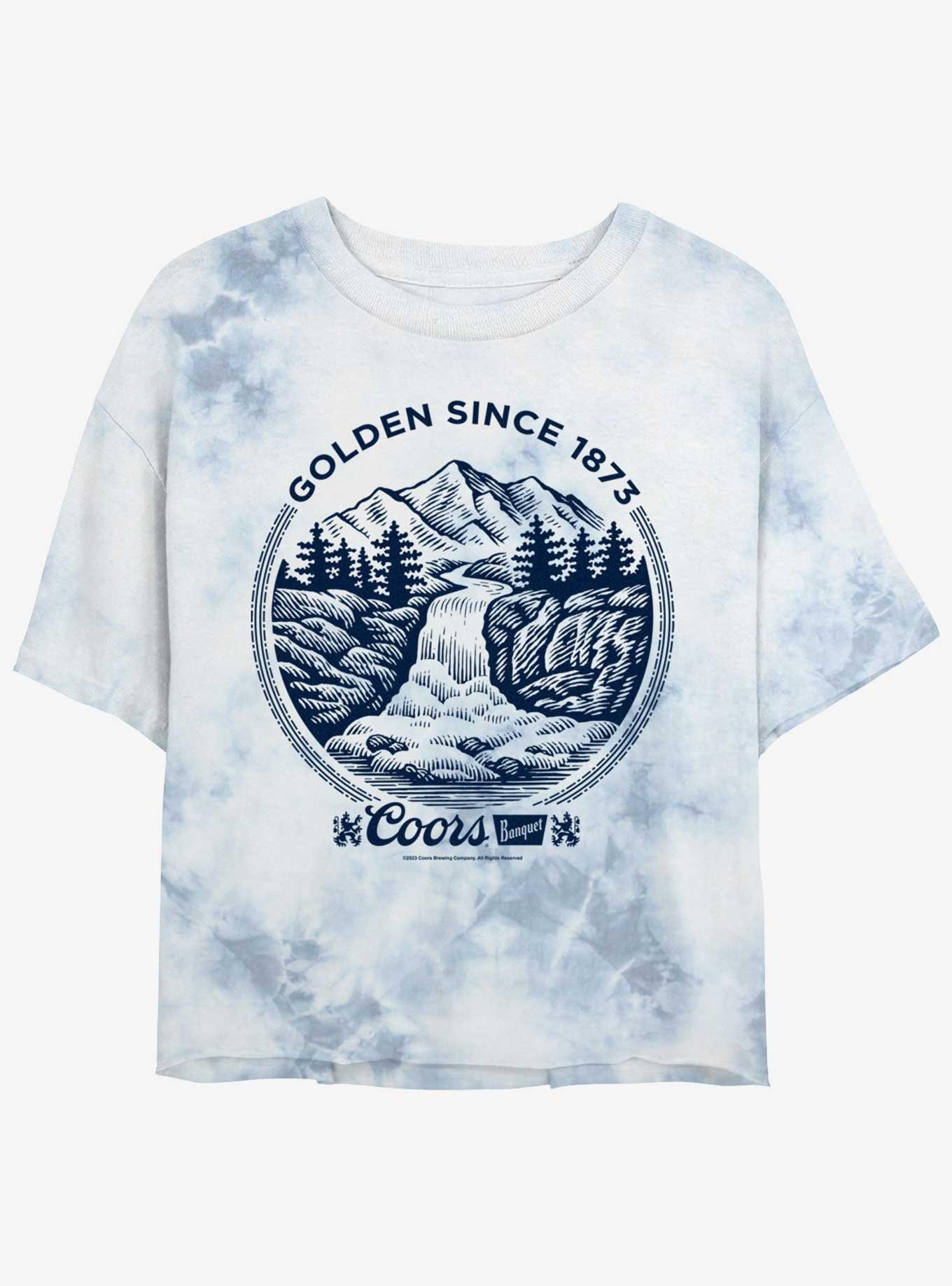 Coors Banquet Golden Since 1887 Tie Dye Crop Girls T-Shirt, , hi-res