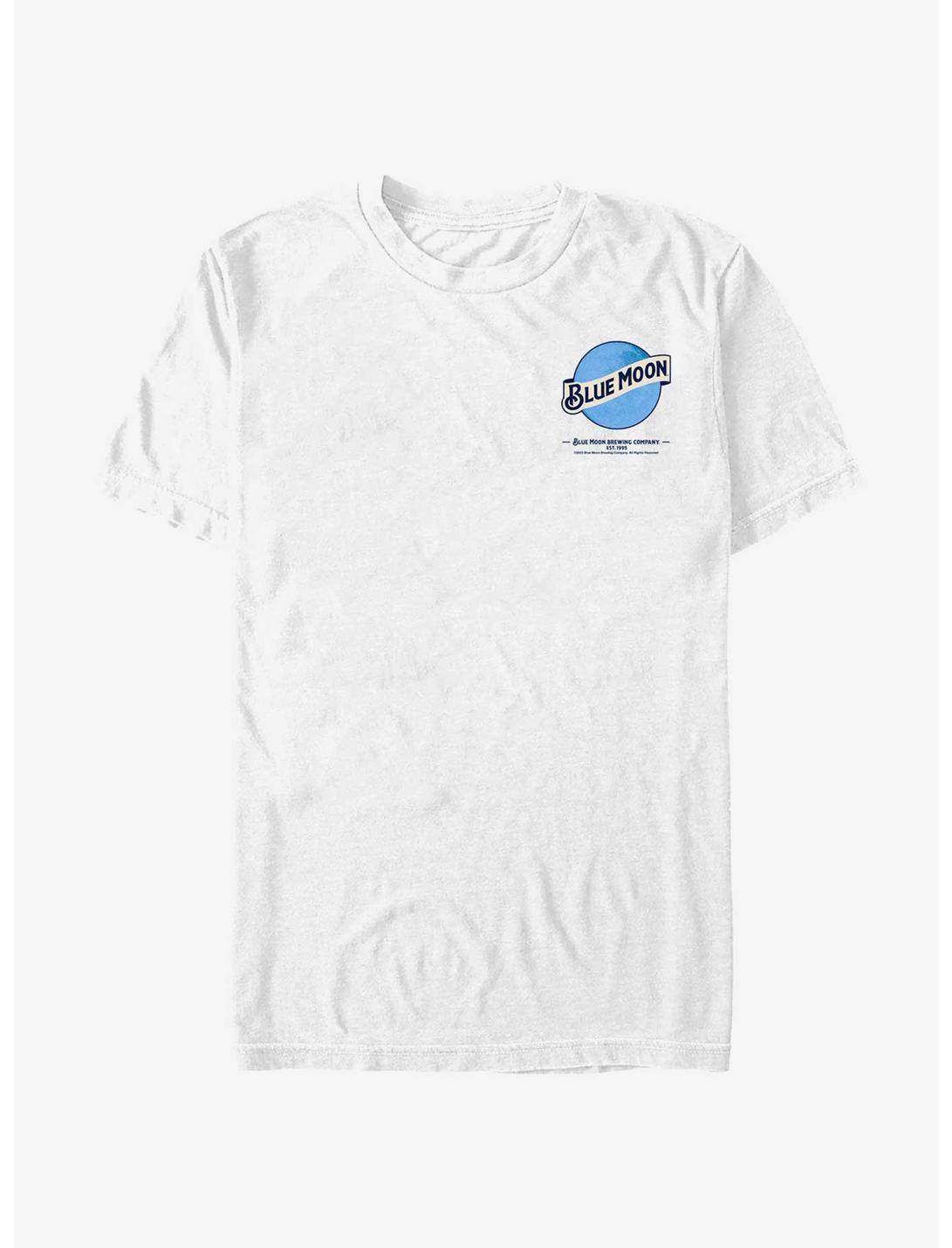 Blue Moon Chest Logo T-Shirt, WHITE, hi-res
