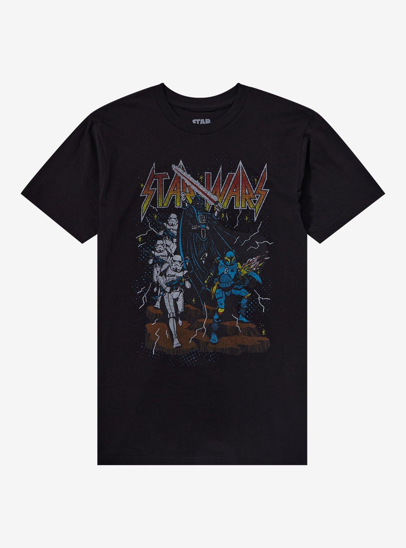 Star Wars Metal Logo Poster T-Shirt, BLACK, hi-res