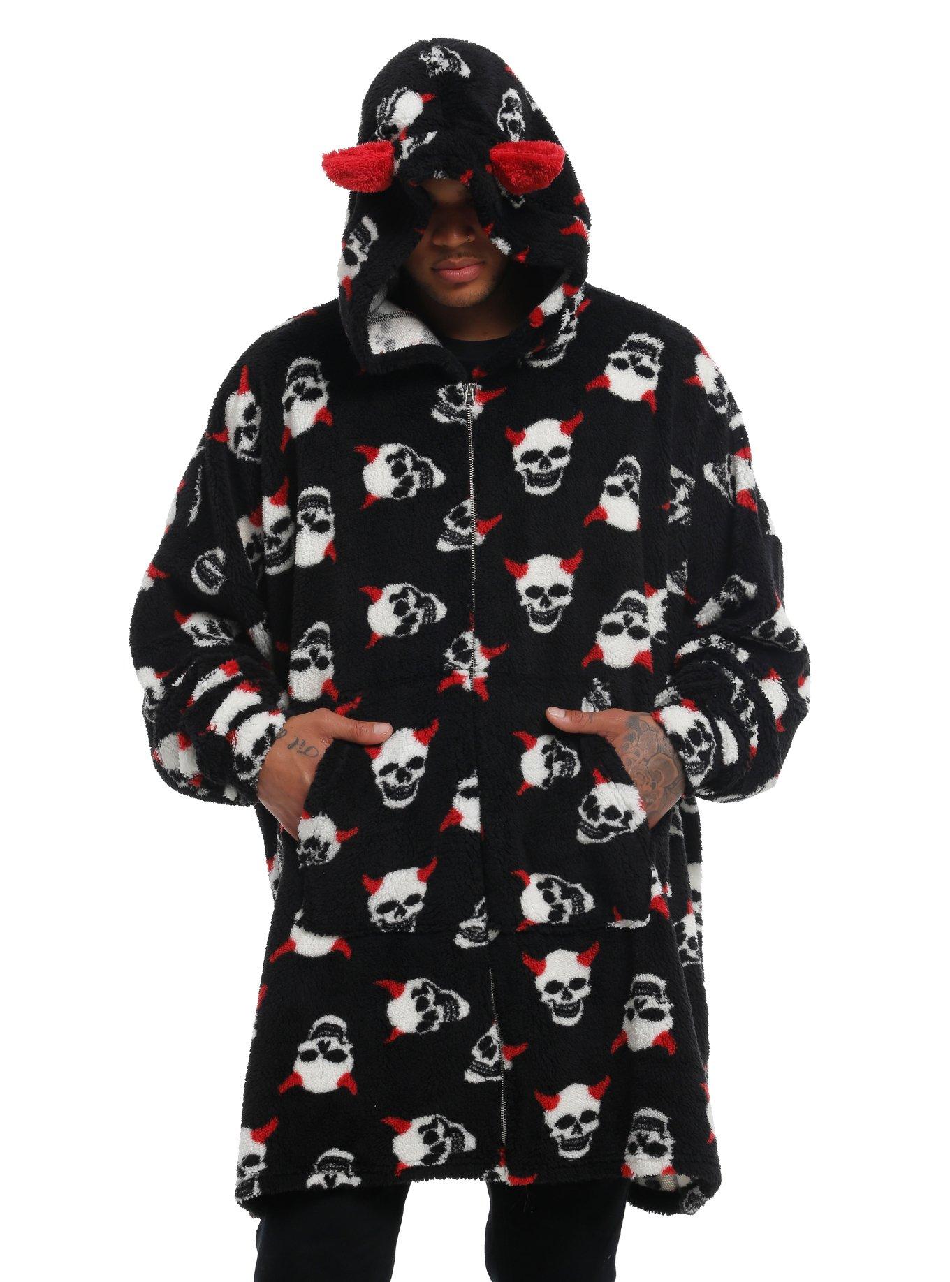 Social Collision Horned Devil Oversized Hoodie, , hi-res