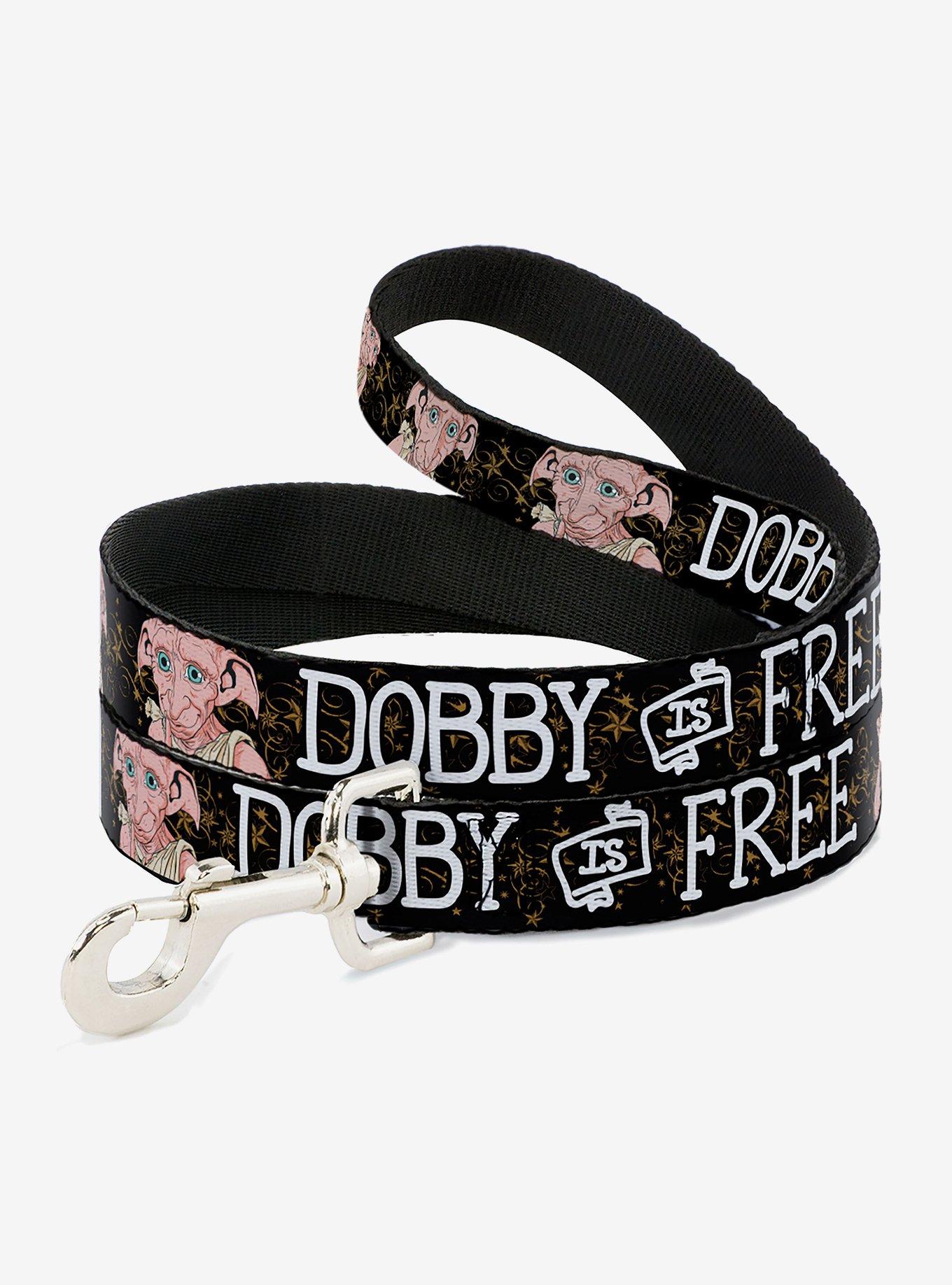 Harry Potter Dobby Is Free 3 Poses Star Swirls Dog Leash, BLACK, hi-res