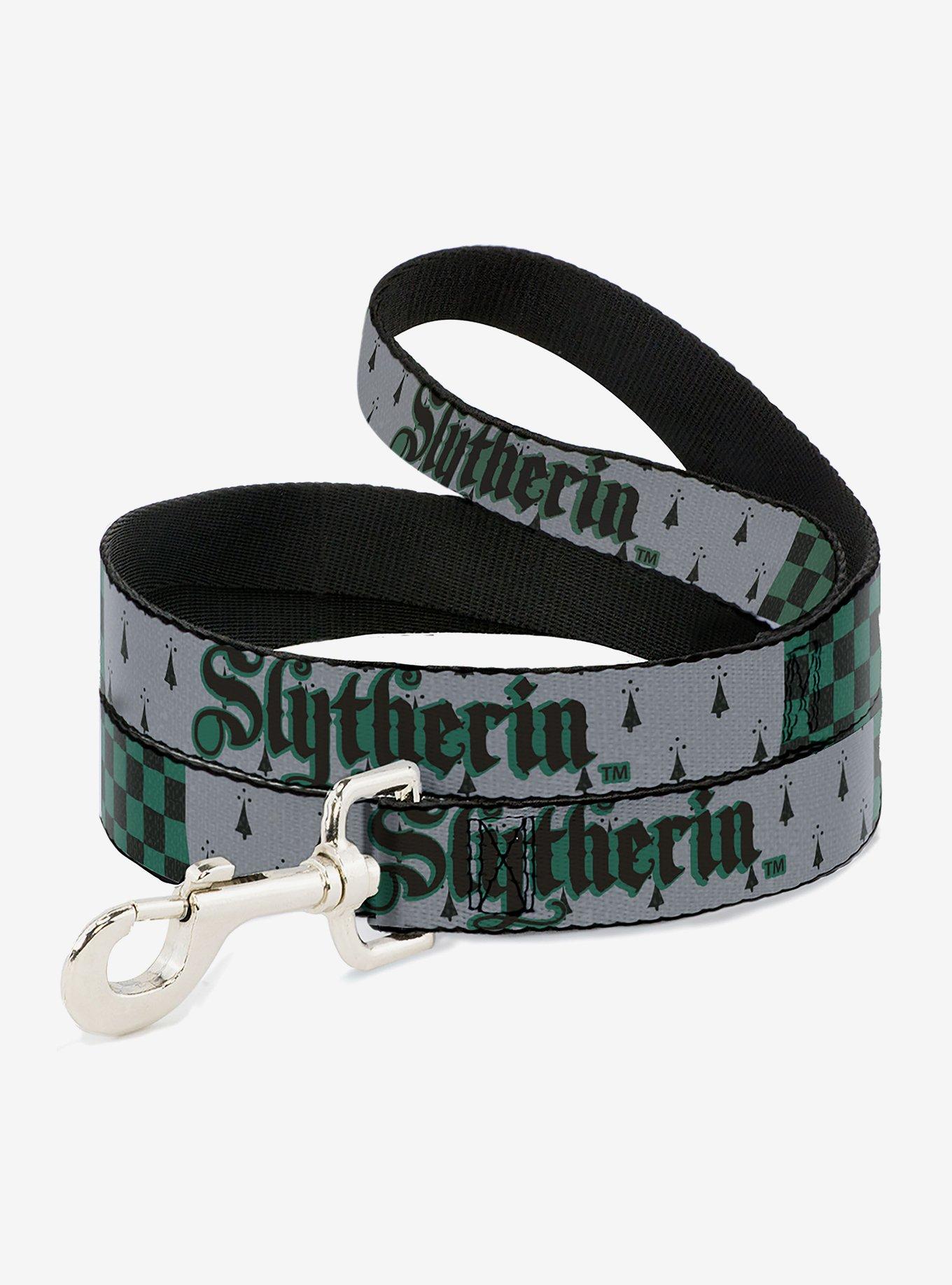 Harry Potter Slytherin Checker Blocks Dog Leash, GREEN, hi-res