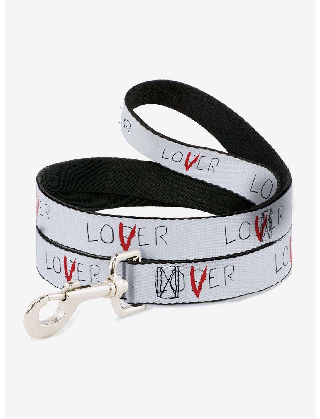 IT Chapter Two Loser Lover Quote Dog Leash, RED, hi-res