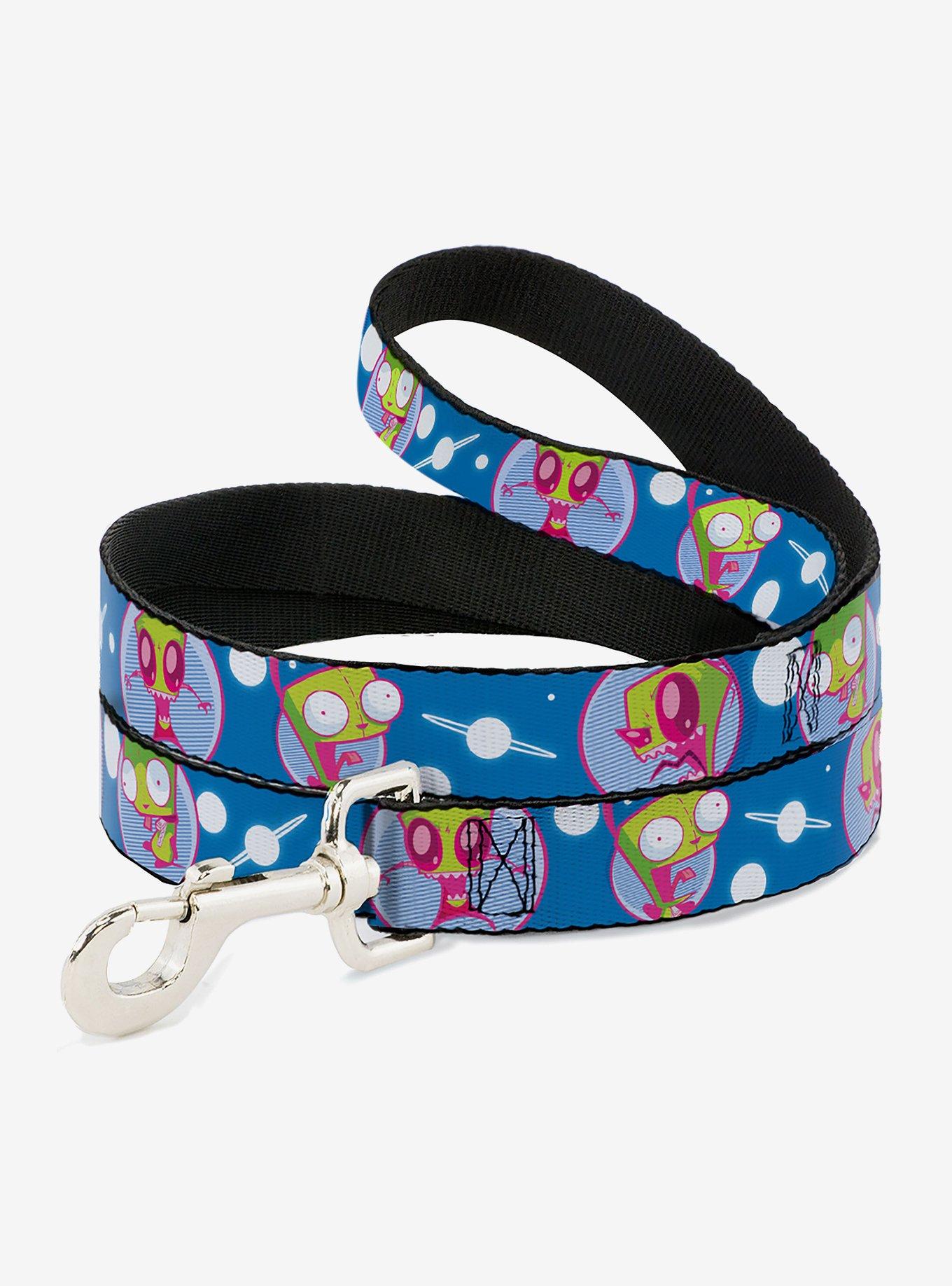 Invader Zim and GIR Poses and Planets Dog Leash, BLUE, hi-res