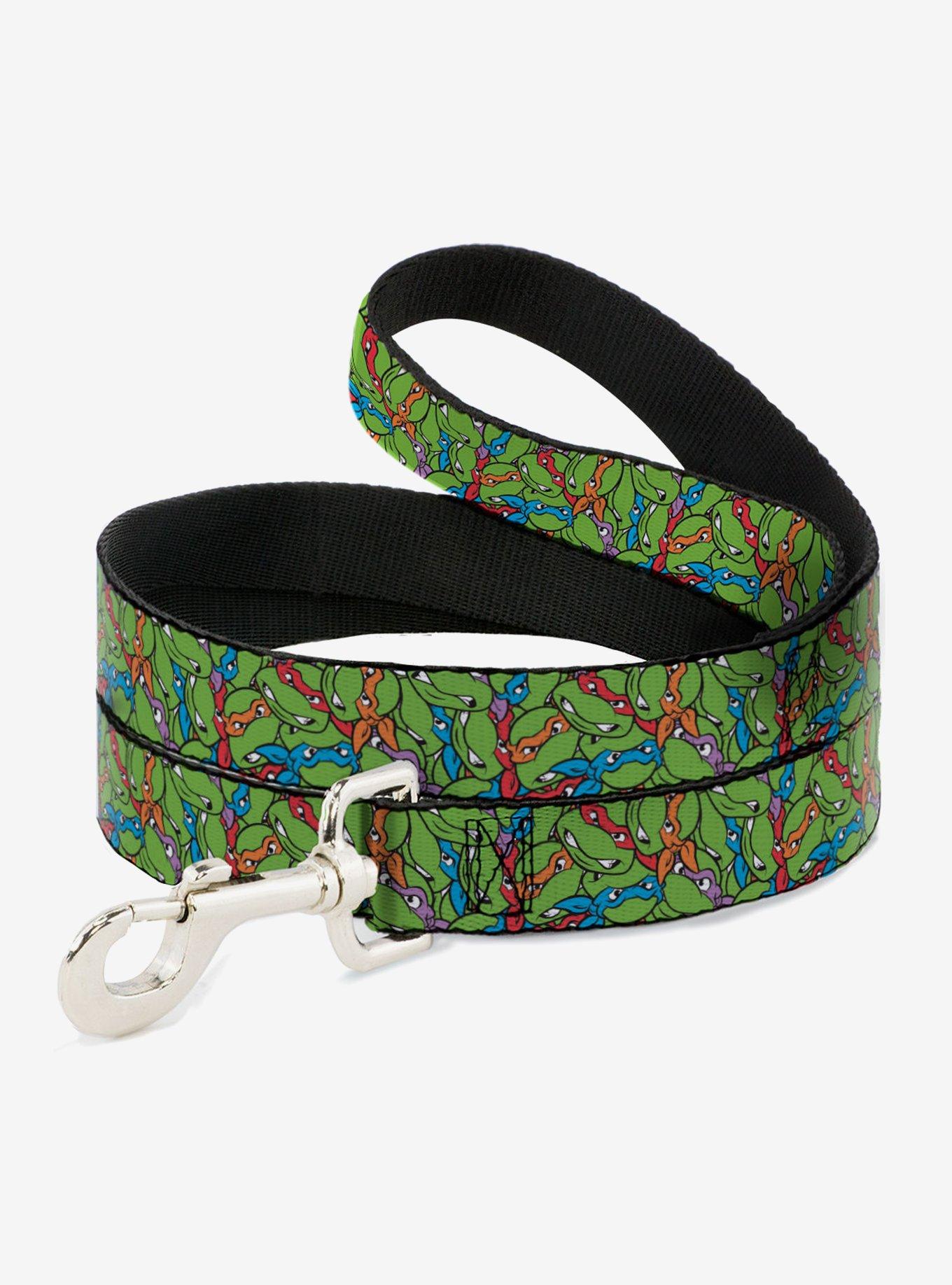 Teenage Mutant Ninja Turtles Faces Stacked Dog Leash, GREEN, hi-res