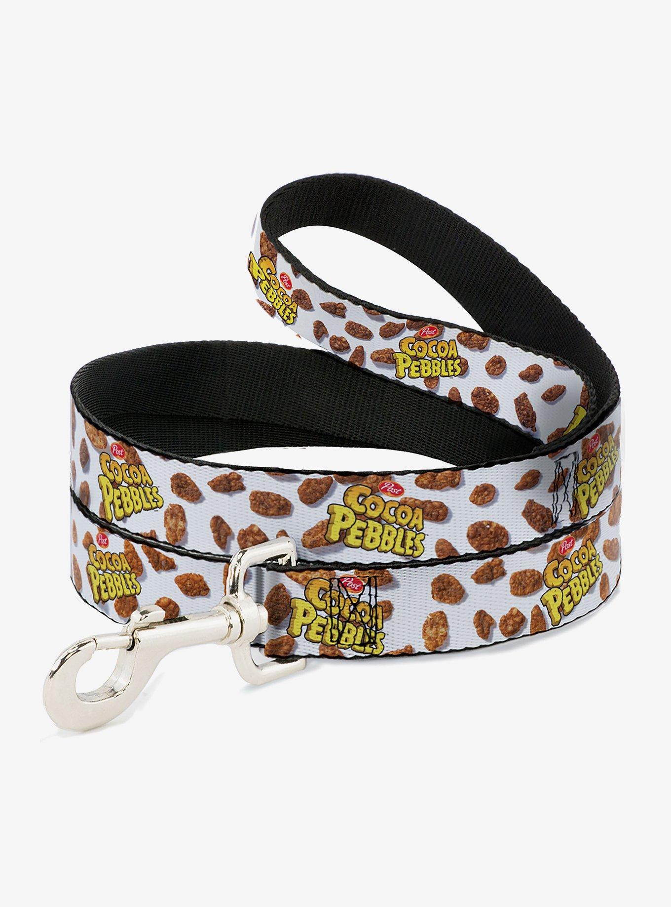 The Flintstones Cocoa Pebbles Cereal Pebbles Scattered Dog Leash, BRIGHT WHITE, hi-res