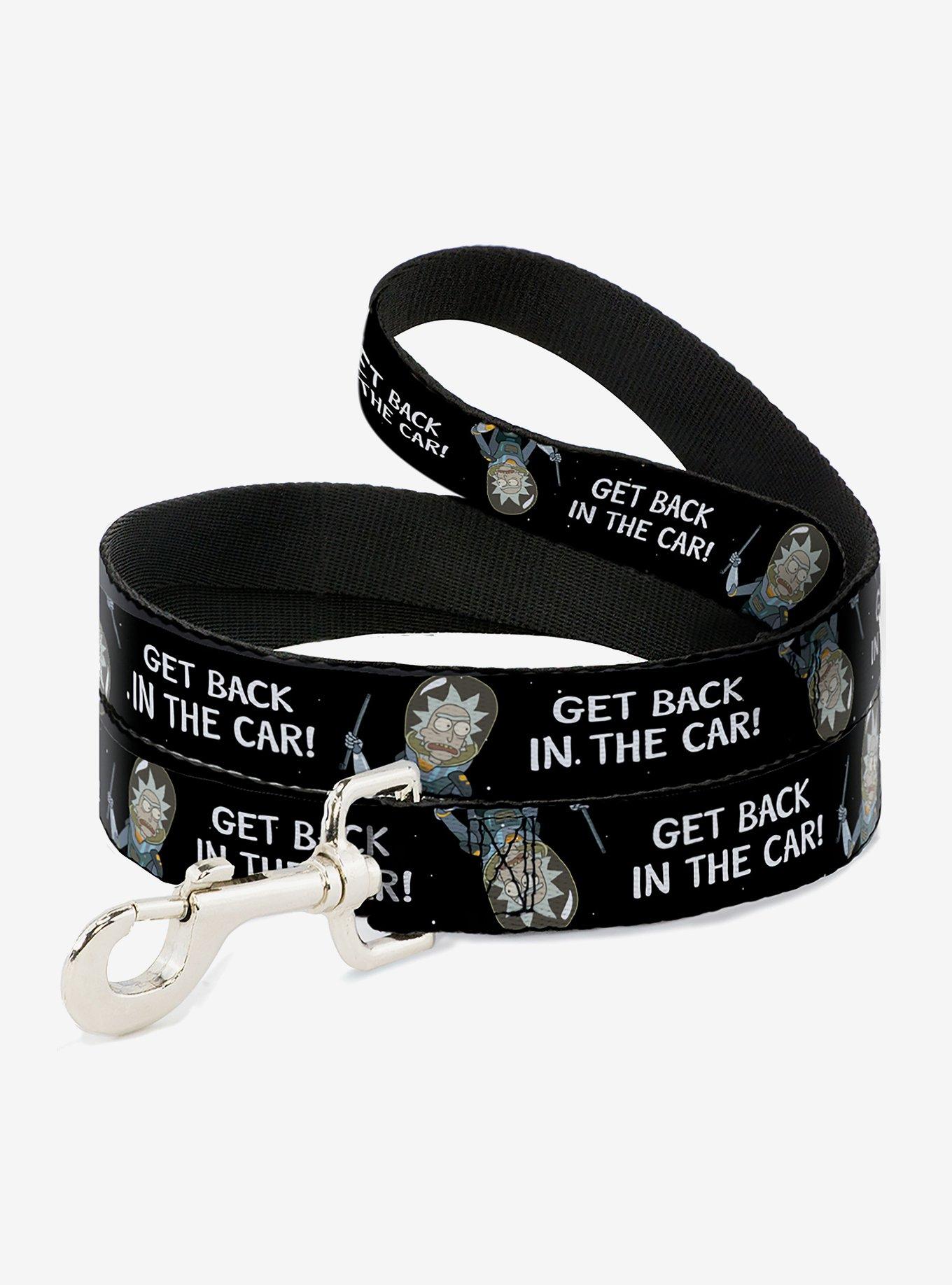 Rick and Morty Rick Get Back In The Car Pose Dog Leash, BLACK, hi-res