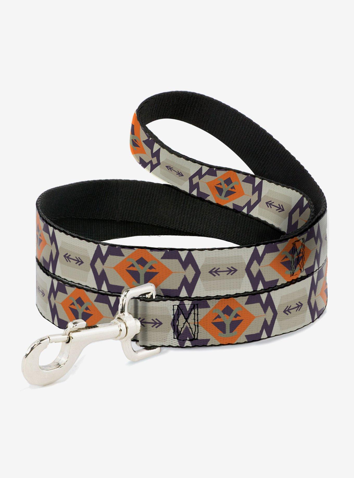 Yellowstone Y Logo Native American Tribal Dog Leash, BEIGE, hi-res