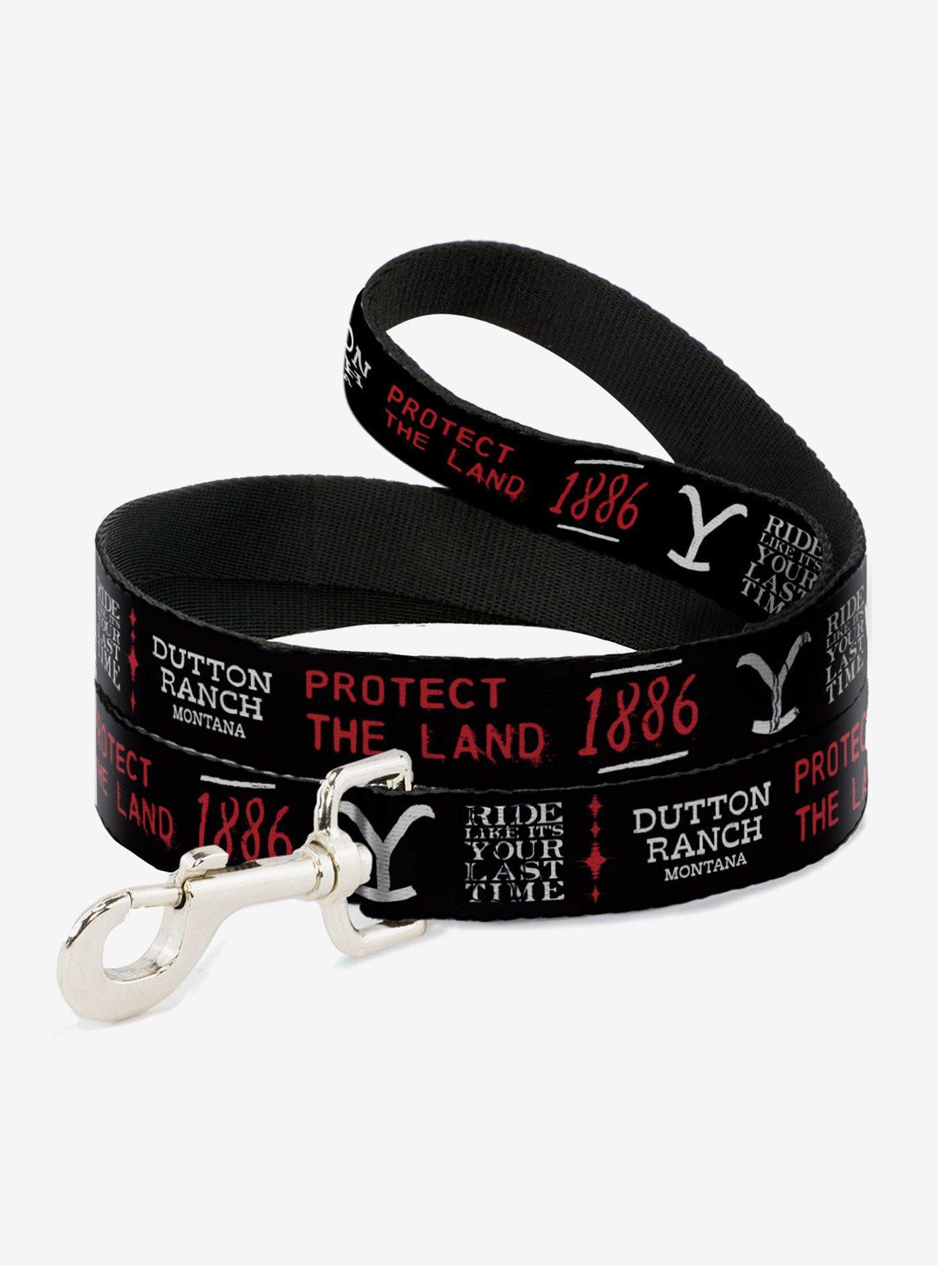 Yellowstone Dutton Ranch 1886 Icons Dog Leash, BLACK, hi-res