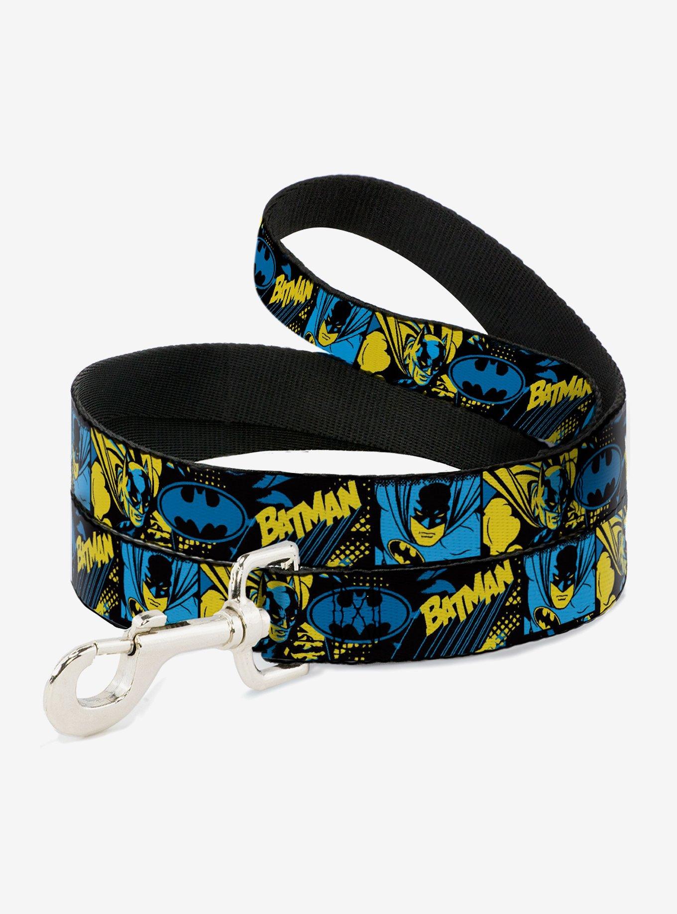 DC Comics Batman Poses and Logo Collage Dog Leash, BLUE, hi-res