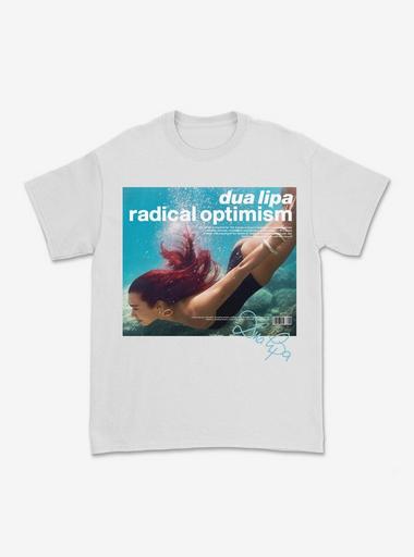 Dua Lipa radical optimism Tシャツ L radical optimism white photo tee – Dua Lipa Official US Store