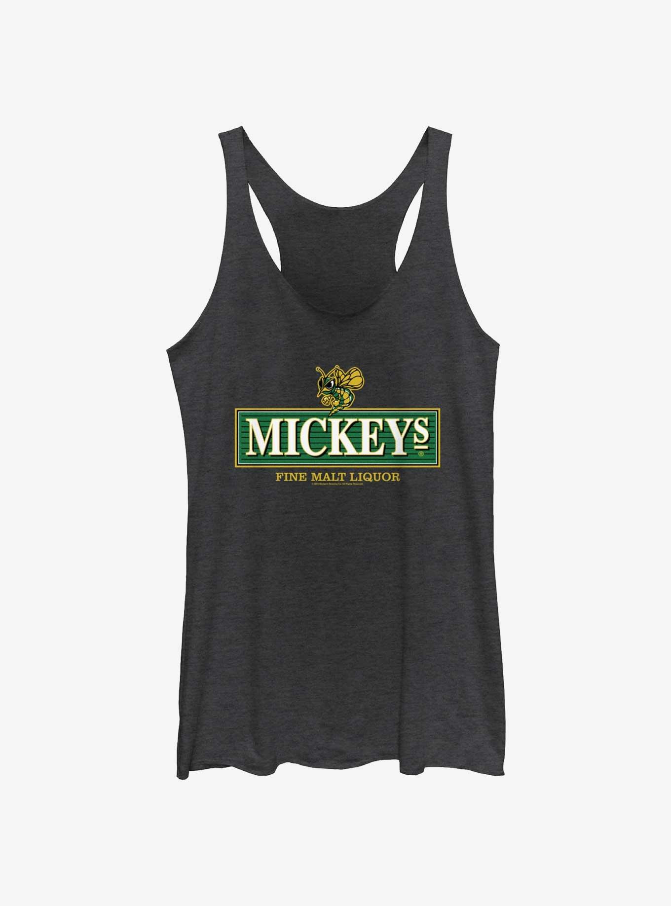 Mickeys Fine Malt Liquor Logo Womens Tank Top, BLK HTR, hi-res