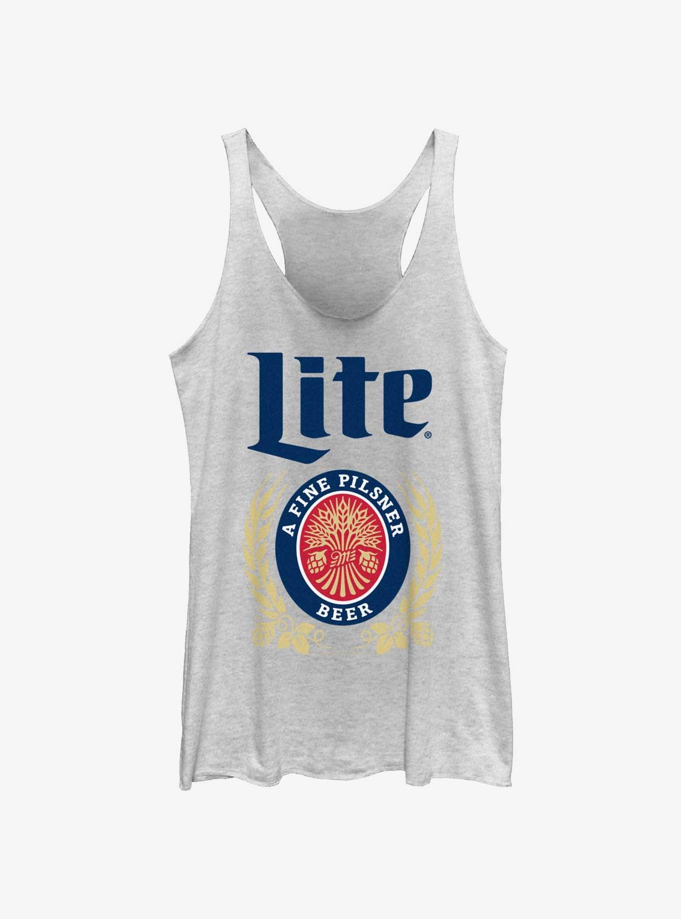 Miller Lite Crest Womens Tank Top, WHITE HTR, hi-res