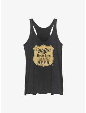 Miller Vintage Shield High Life Logo Womens Tank Top, , hi-res