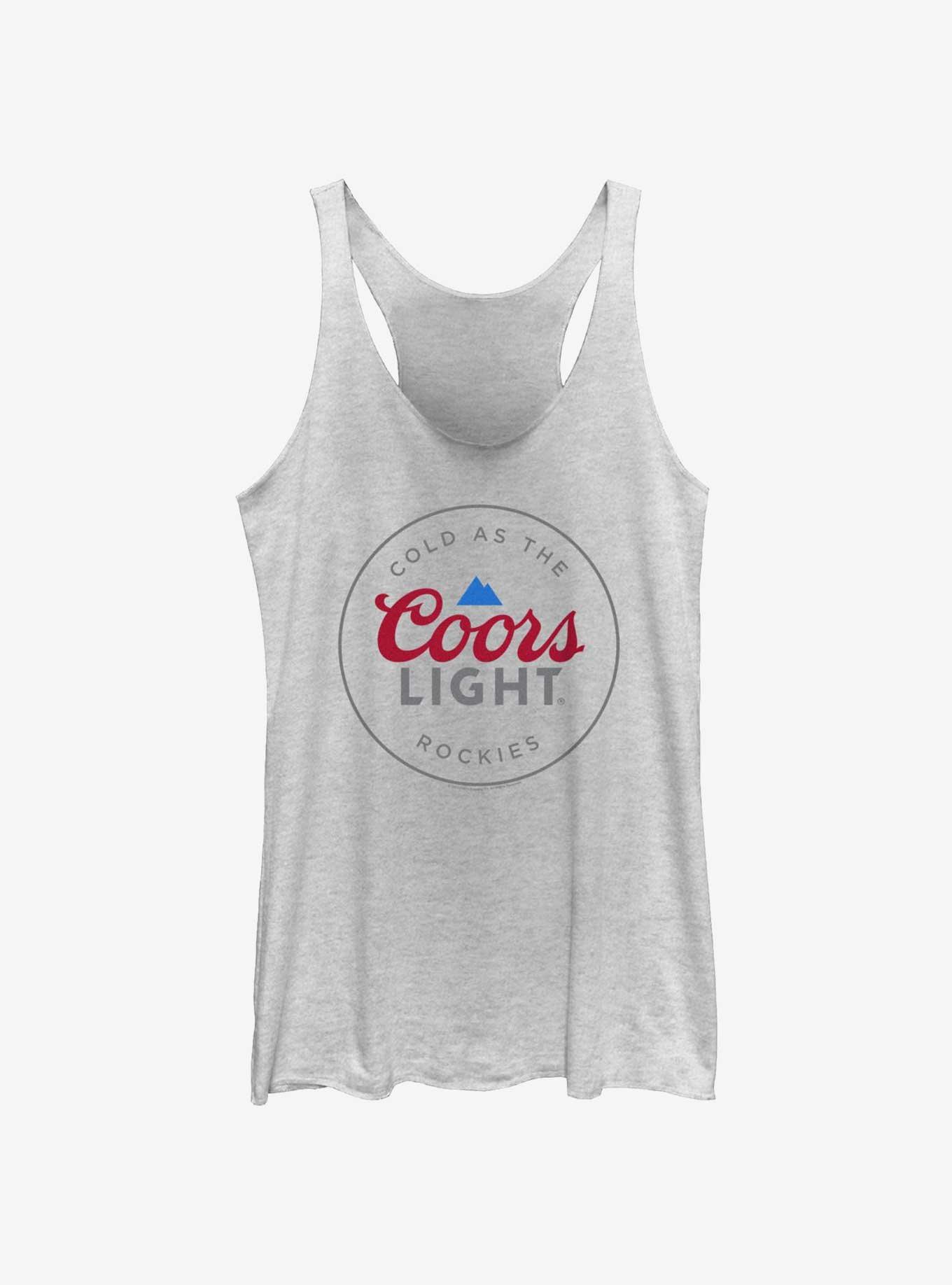 Coors Light Cold As The Rockies Womens Tank Top, WHITE HTR, hi-res