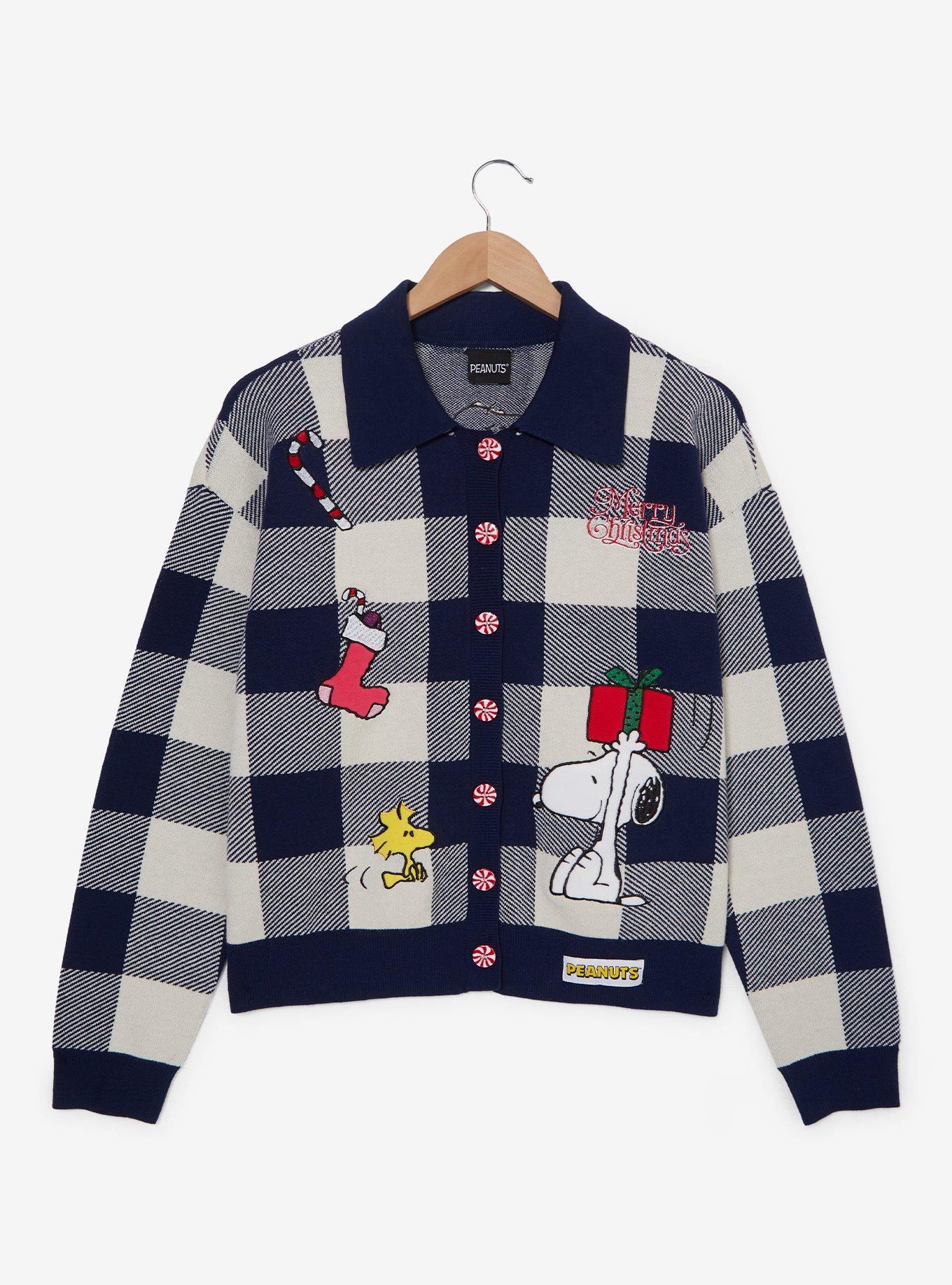 Peanuts Snoopy & Woodstock Holiday Women's Cardigan - BoxLunch Exclusive, , hi-res