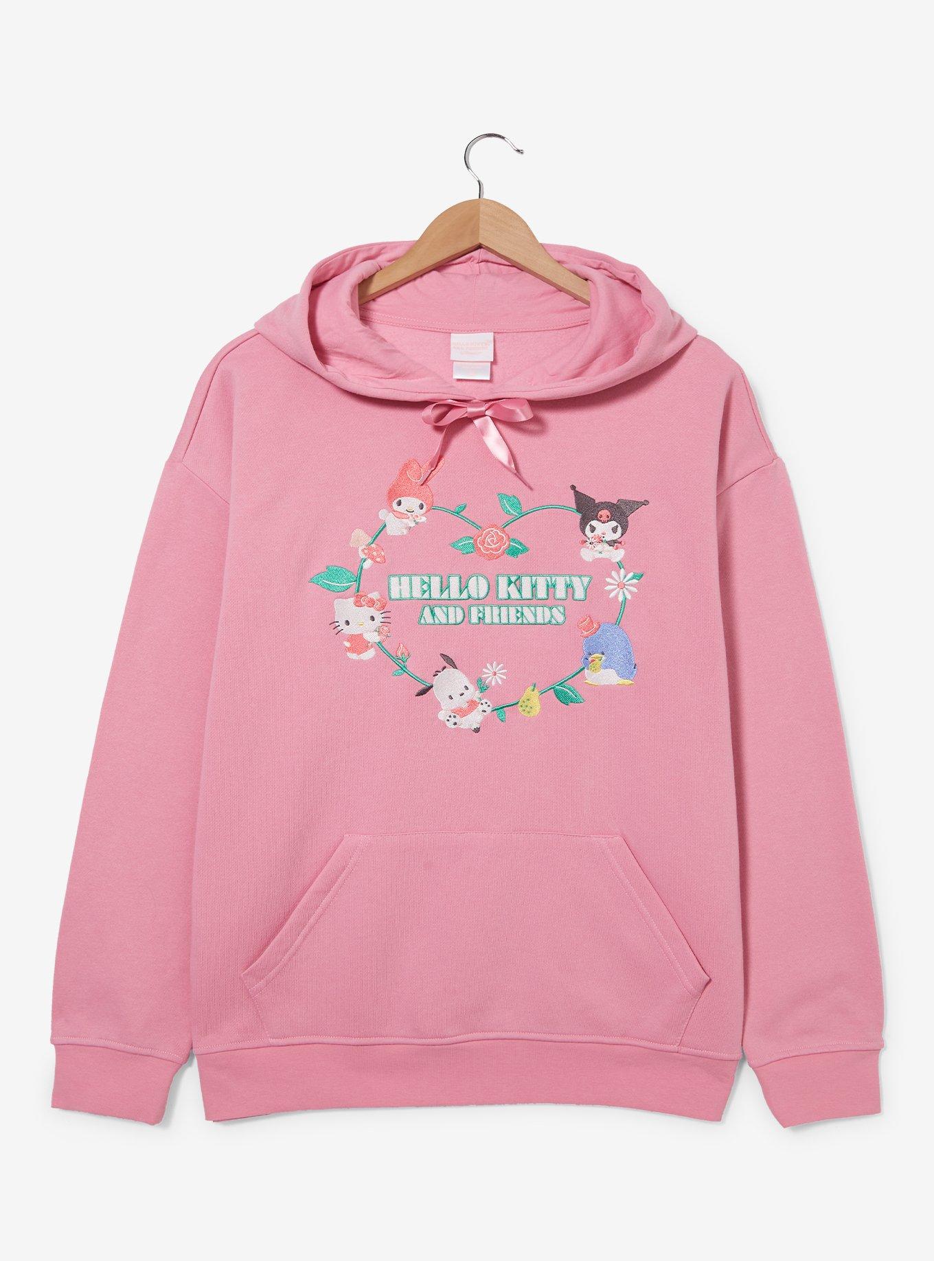 Sanrio Hello Kitty and Friends Floral Heart Hoodie - BoxLunch Exclusive, , hi-res