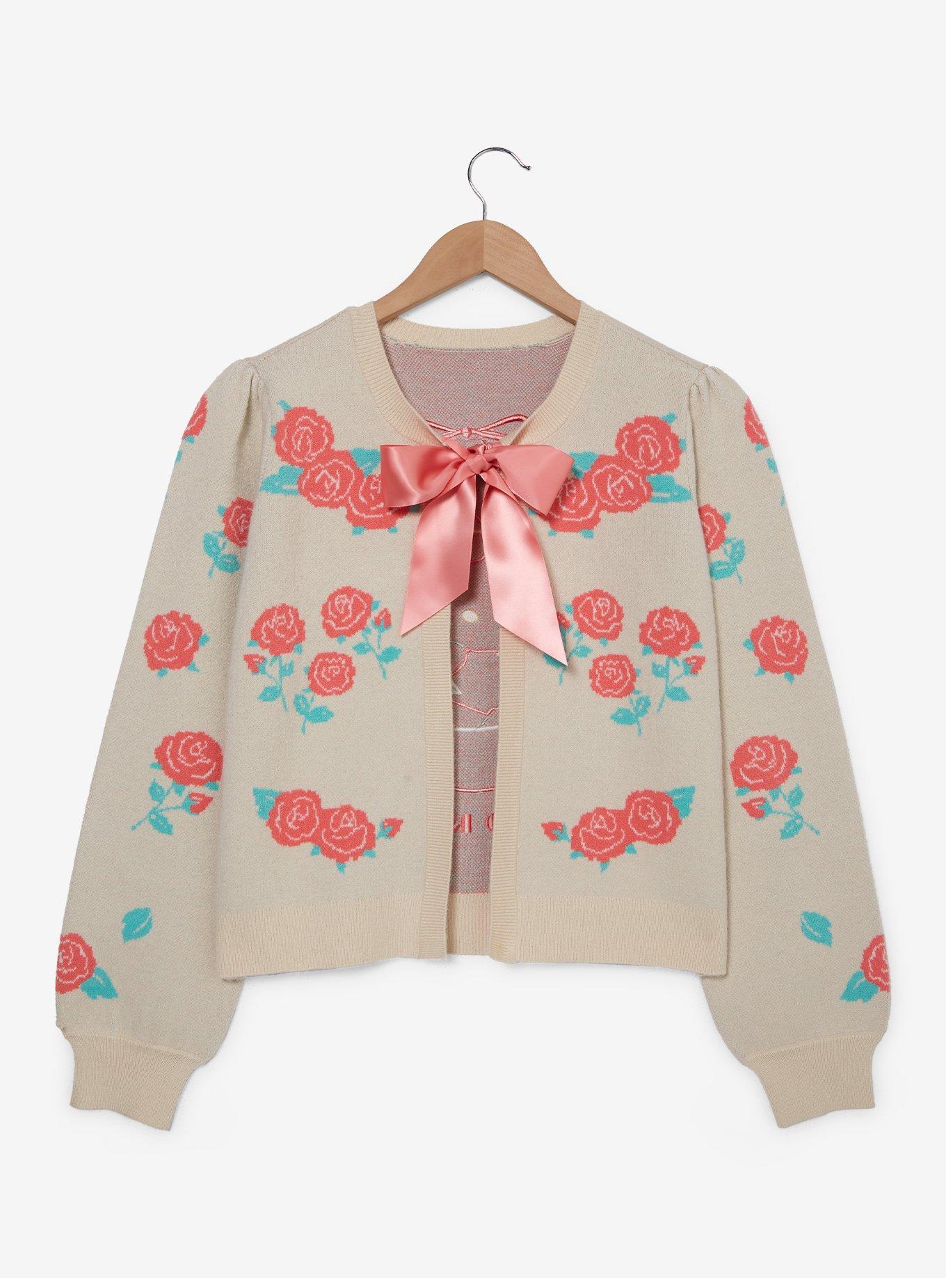 Sanrio Hello Kitty Retro Floral Tie Women's Cardigan — BoxLunch Exclusive, , hi-res